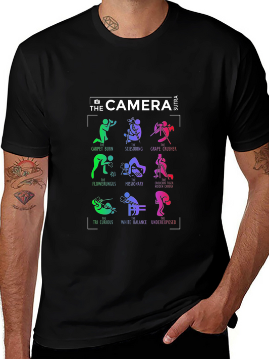 Camera Sutra Graphic T-Shirt - Photography Humor Tee