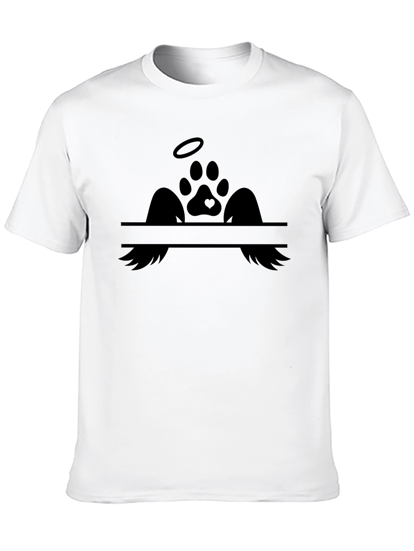 Angel Pet Paw Print Memorial T-Shirt
