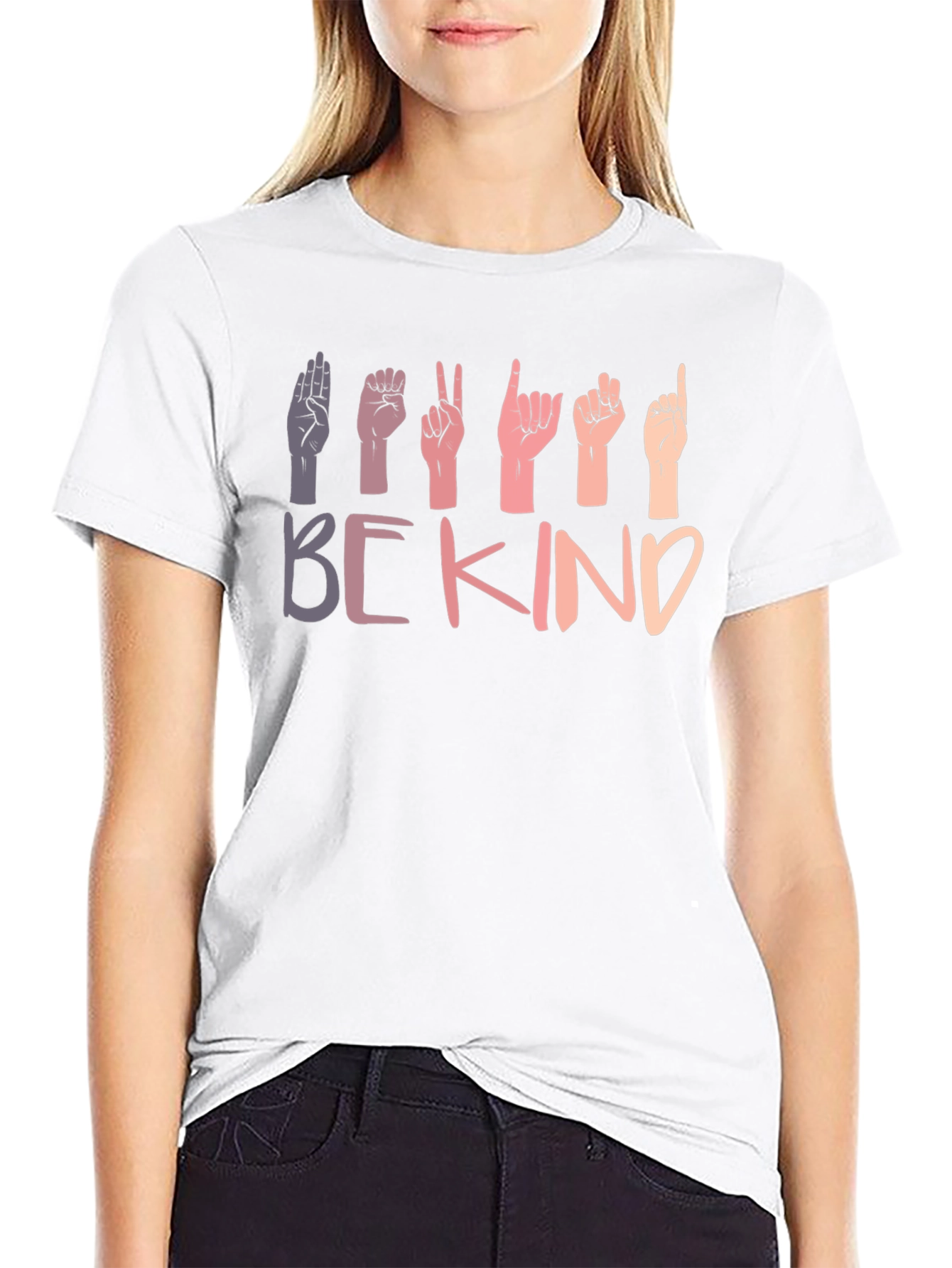 Be Kind ASL Sign Language Graphic T-Shirt