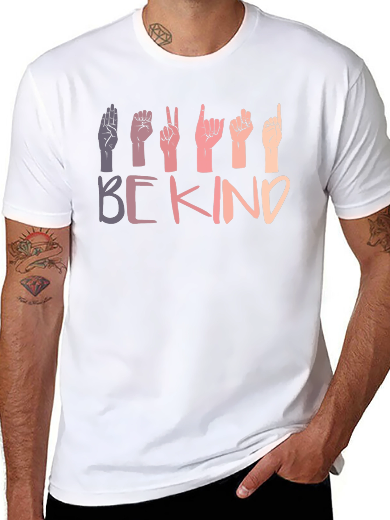 Be Kind ASL Sign Language Graphic T-Shirt