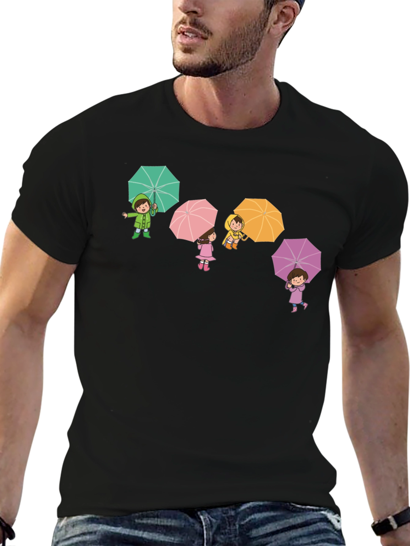 Umbrella Kids Graphic Tee - Black