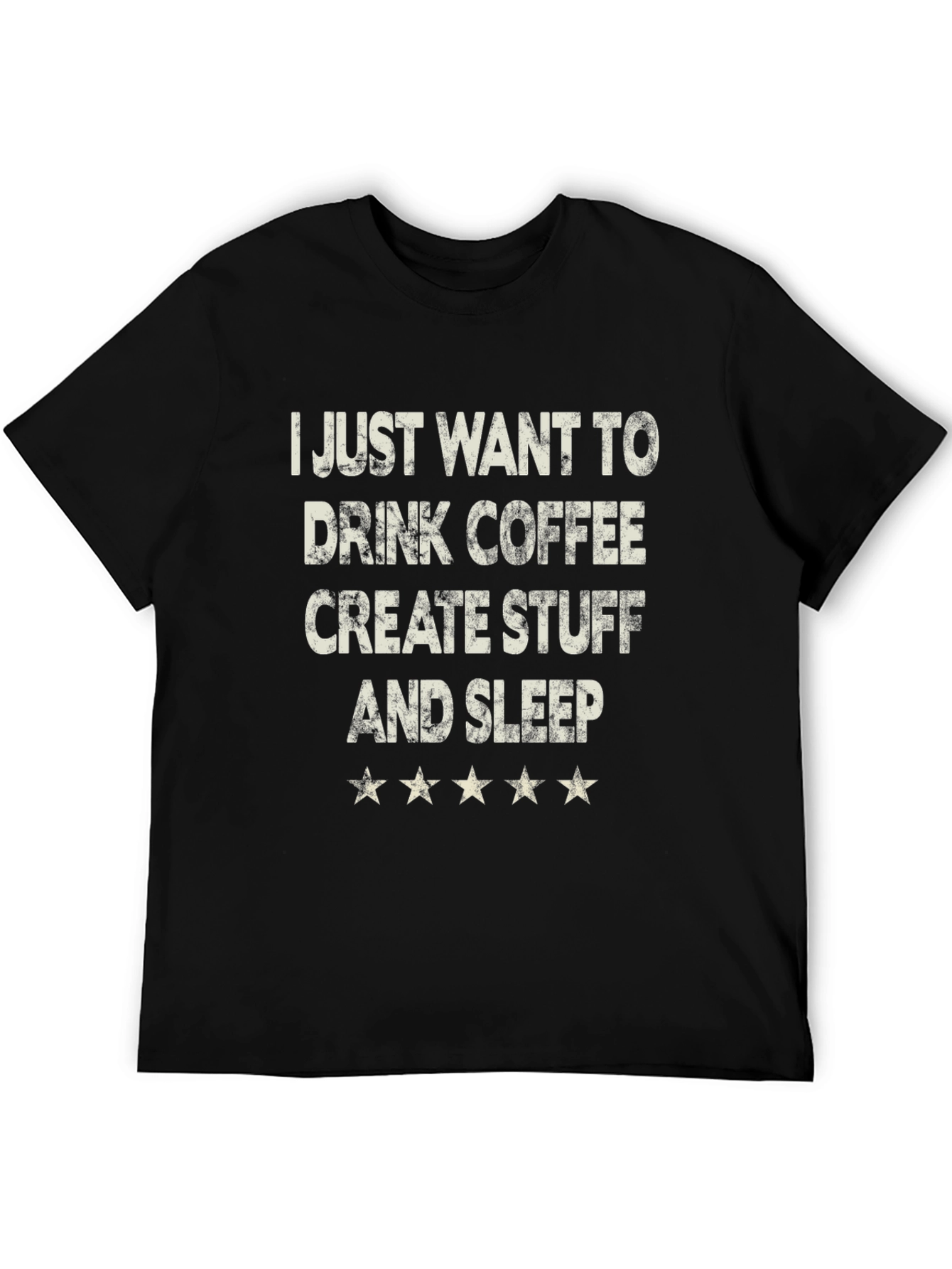 Coffee Create Sleep Black Graphic Tee