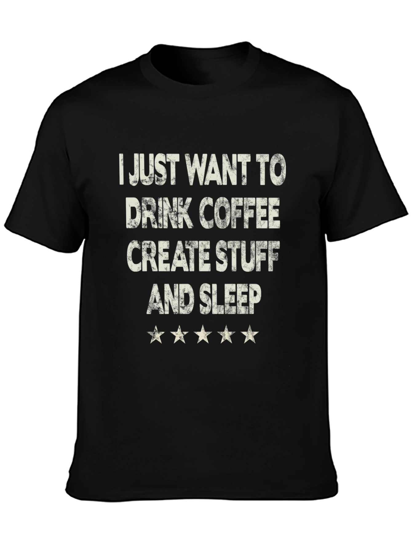 Coffee Create Sleep Black Graphic Tee