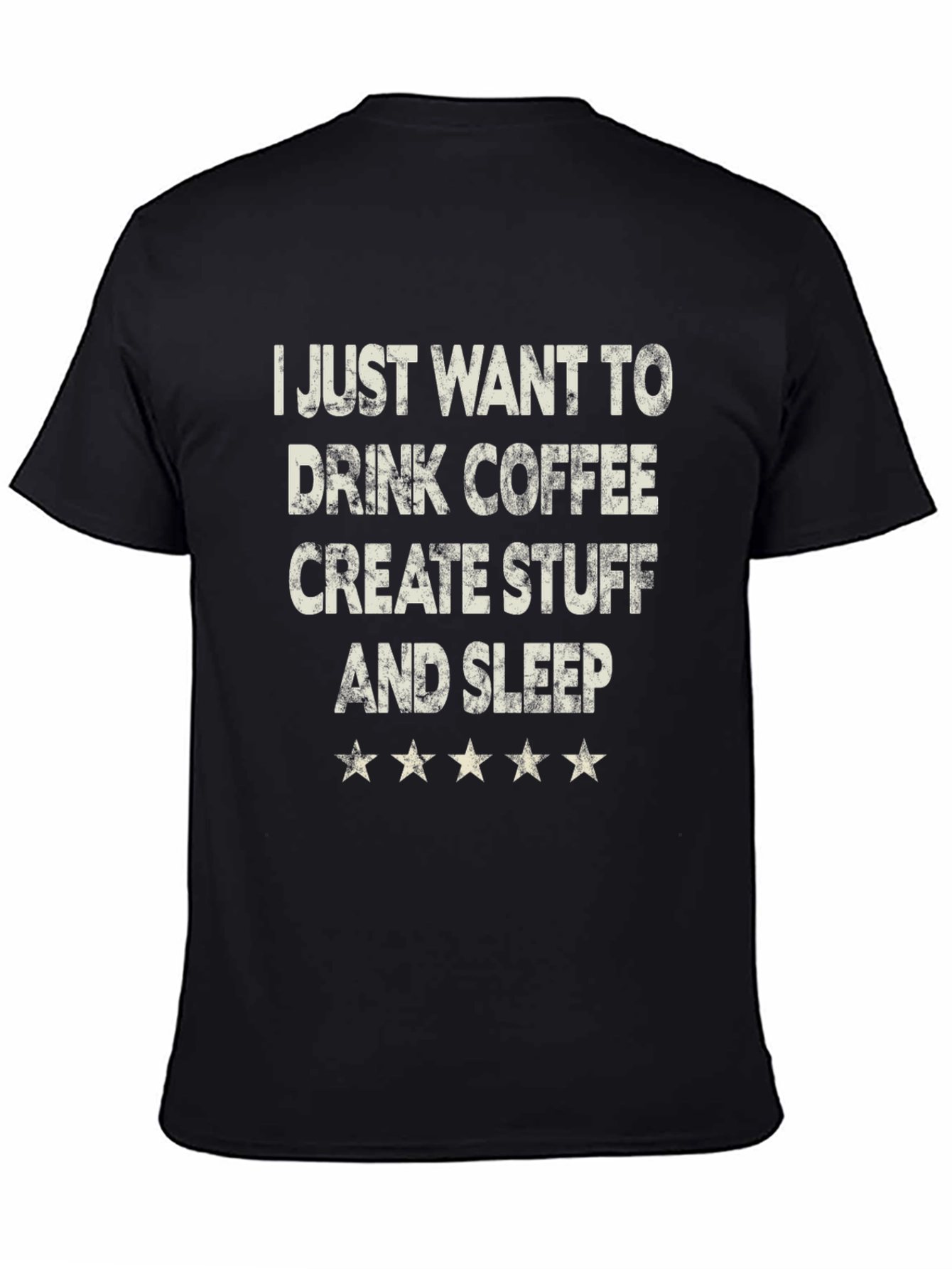 Coffee Create Sleep Black Graphic Tee
