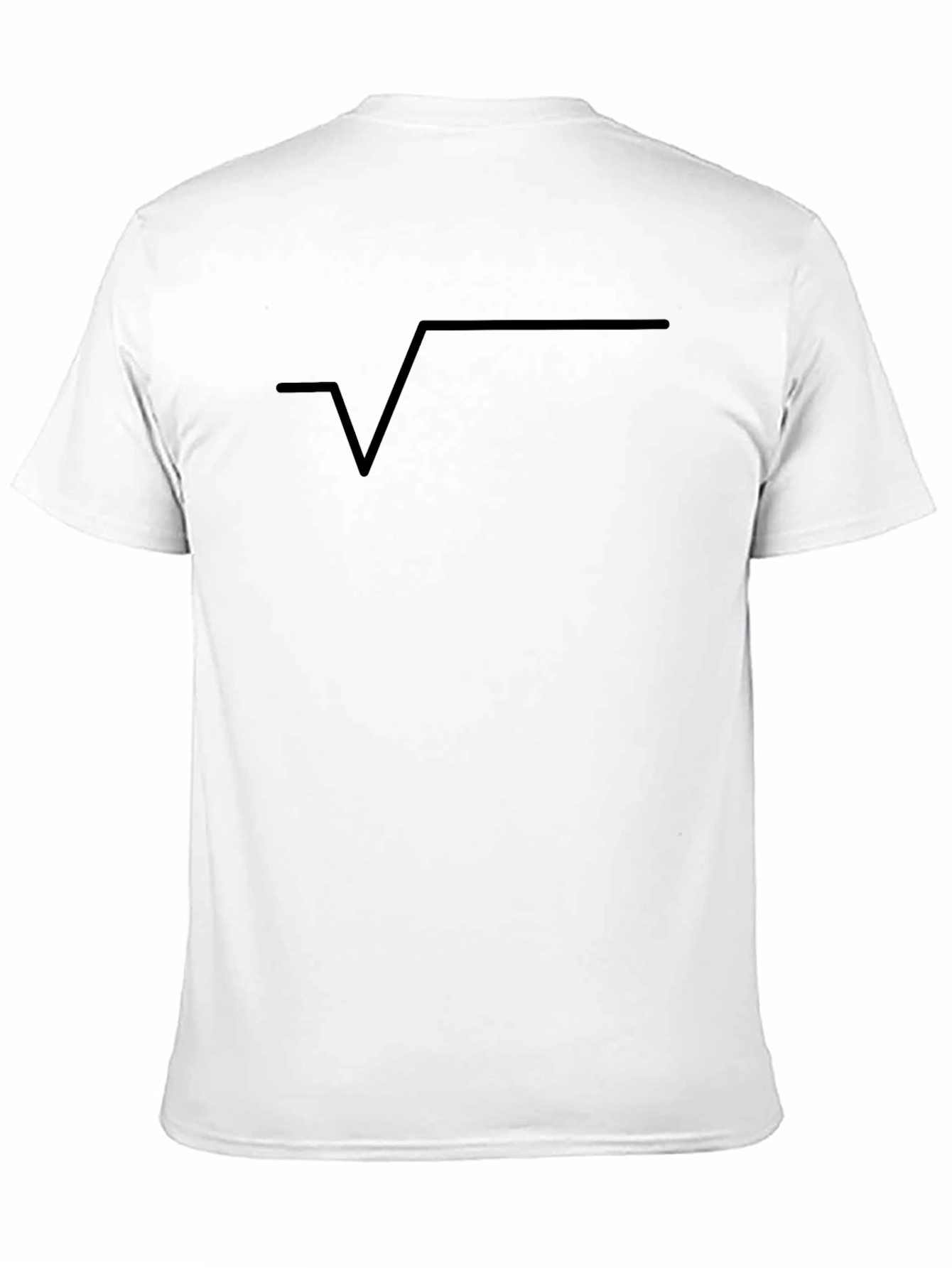Math Symbol Square Root Graphic Black T-Shirt