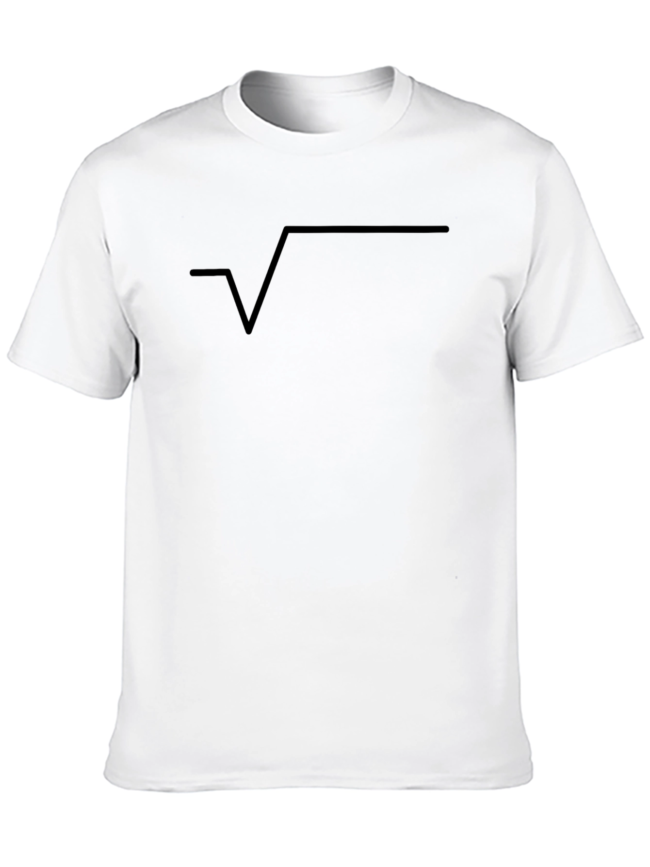 Math Symbol Square Root Graphic Black T-Shirt
