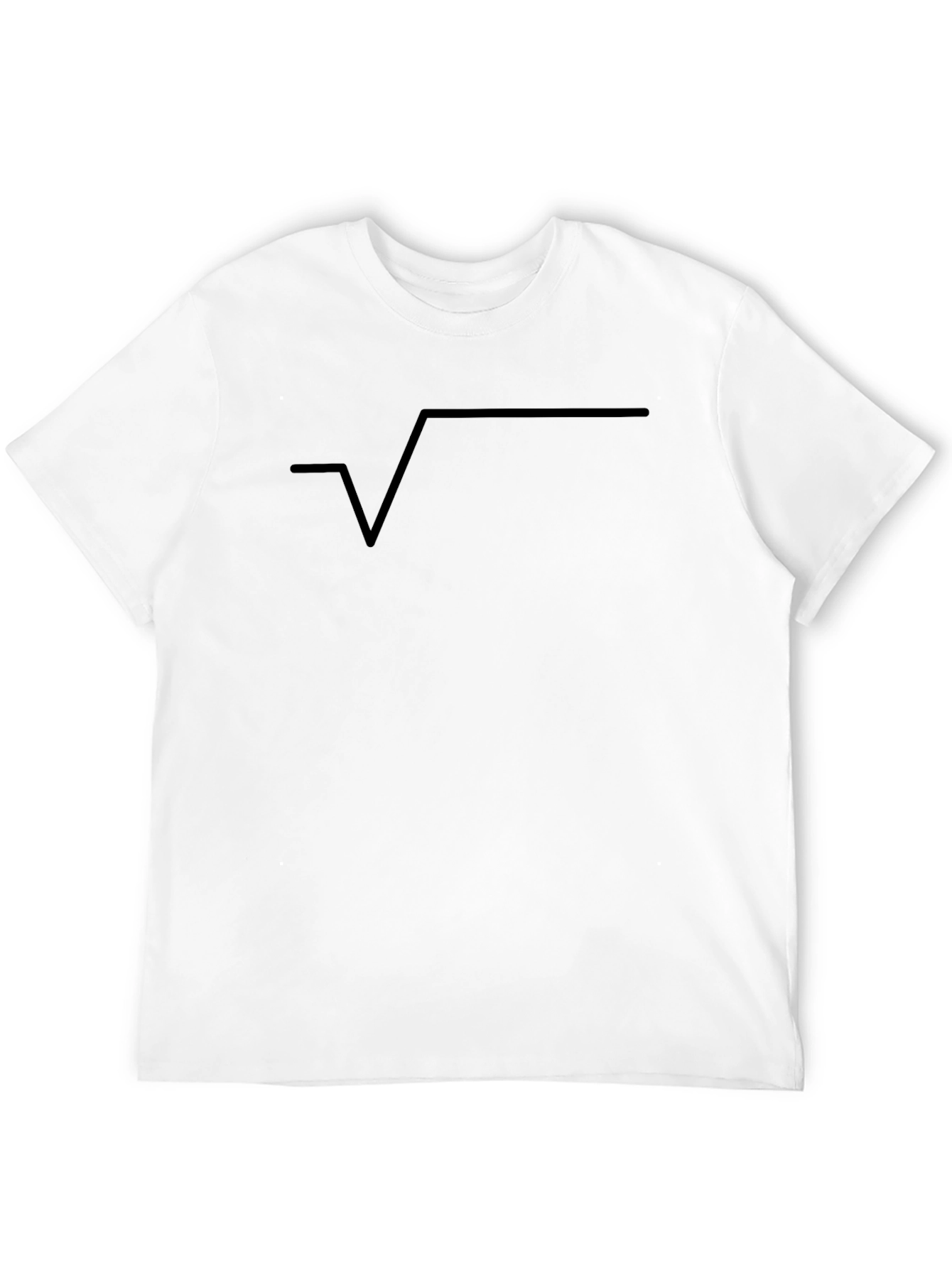 Math Symbol Square Root Graphic Black T-Shirt