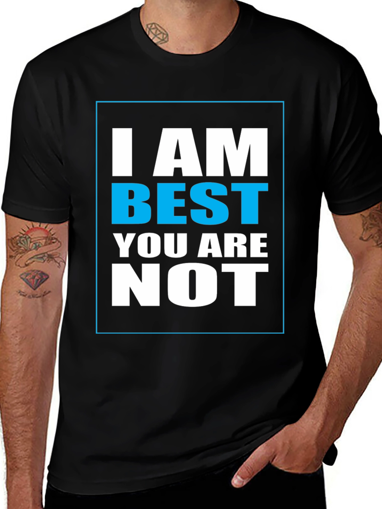 I Am Best Graphic Print T-Shirt