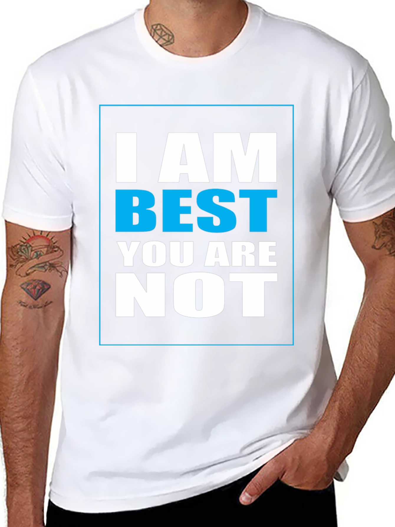 I Am Best Graphic Print T-Shirt