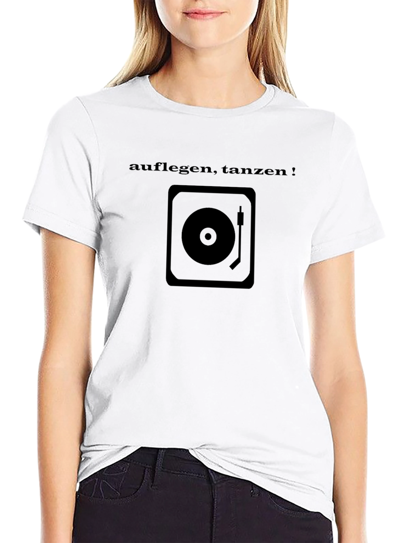 DJ Turntable Black T-Shirt - Auflegen Tanzen!