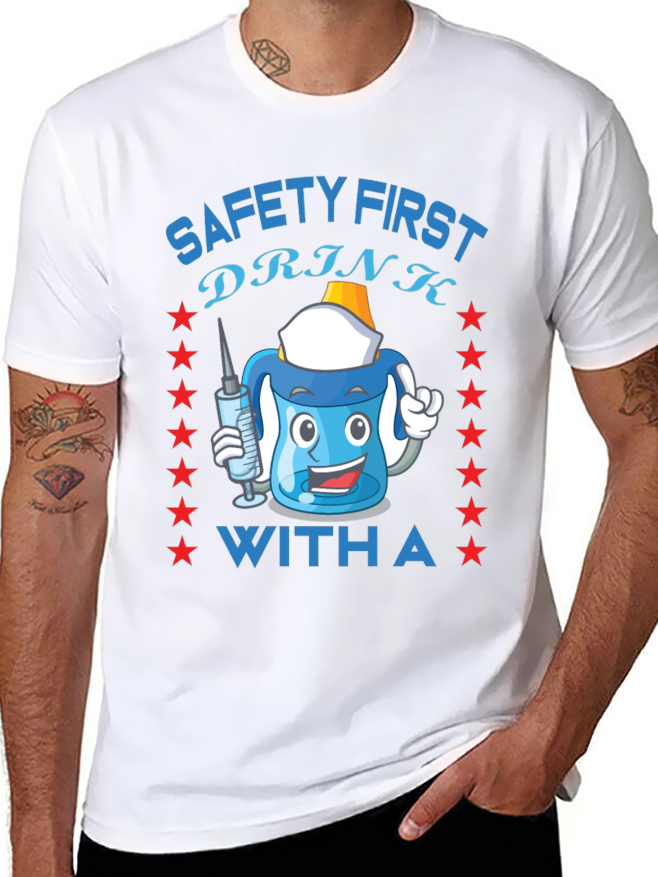 Safety First Funny Drinking T-Shirt