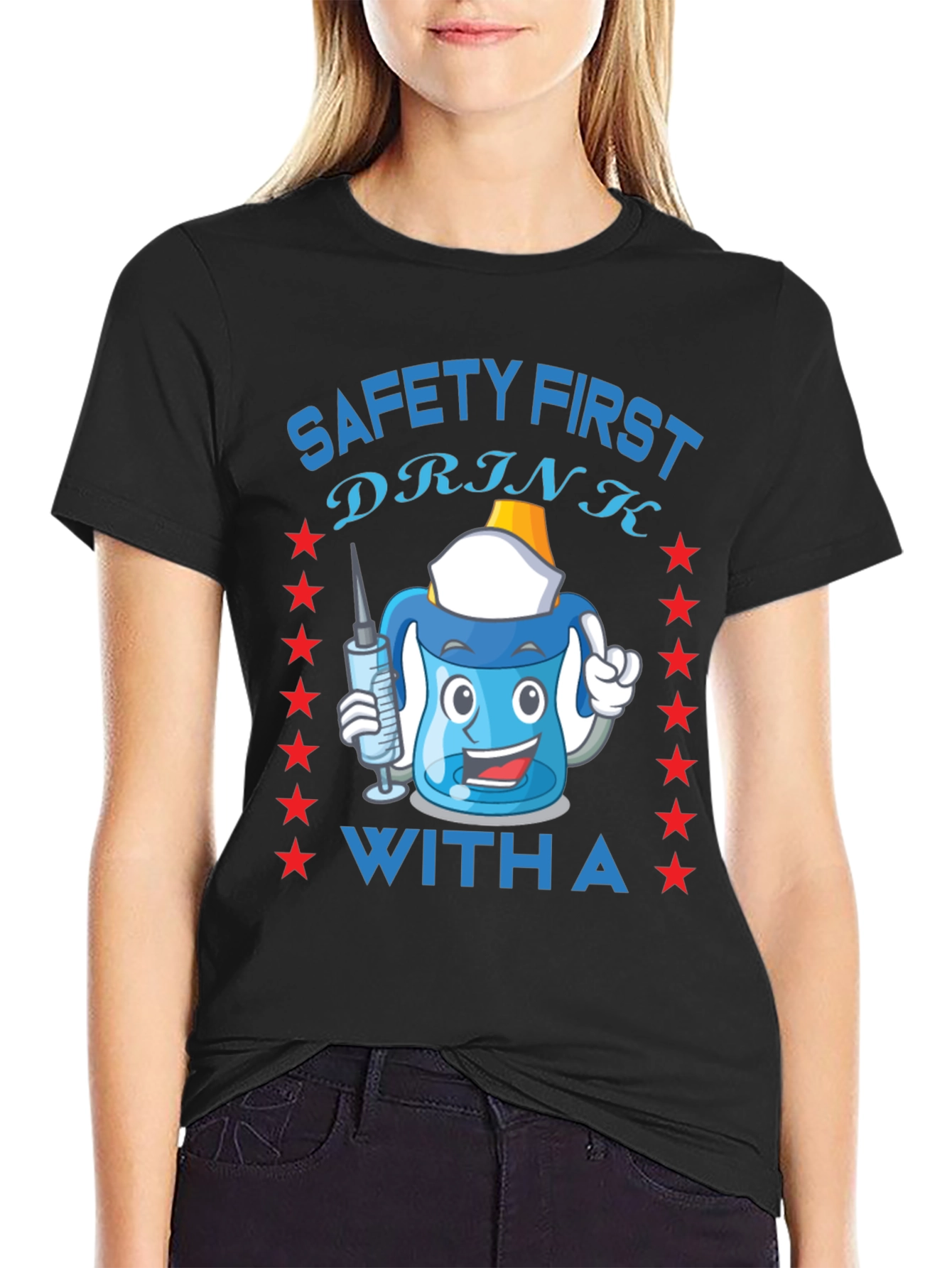 Safety First Funny Drinking T-Shirt