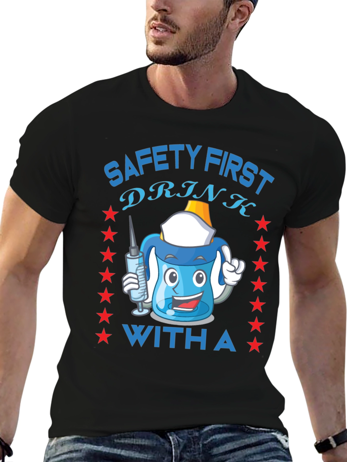 Safety First Funny Drinking T-Shirt