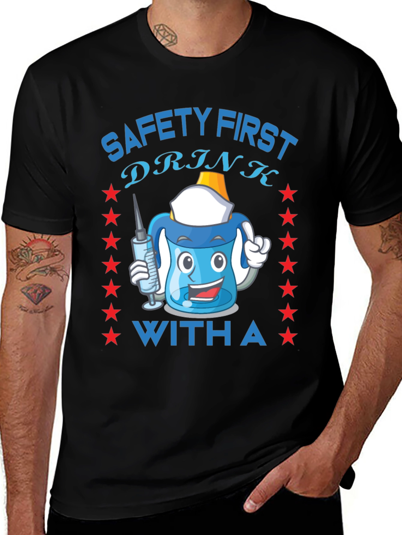 Safety First Funny Drinking T-Shirt