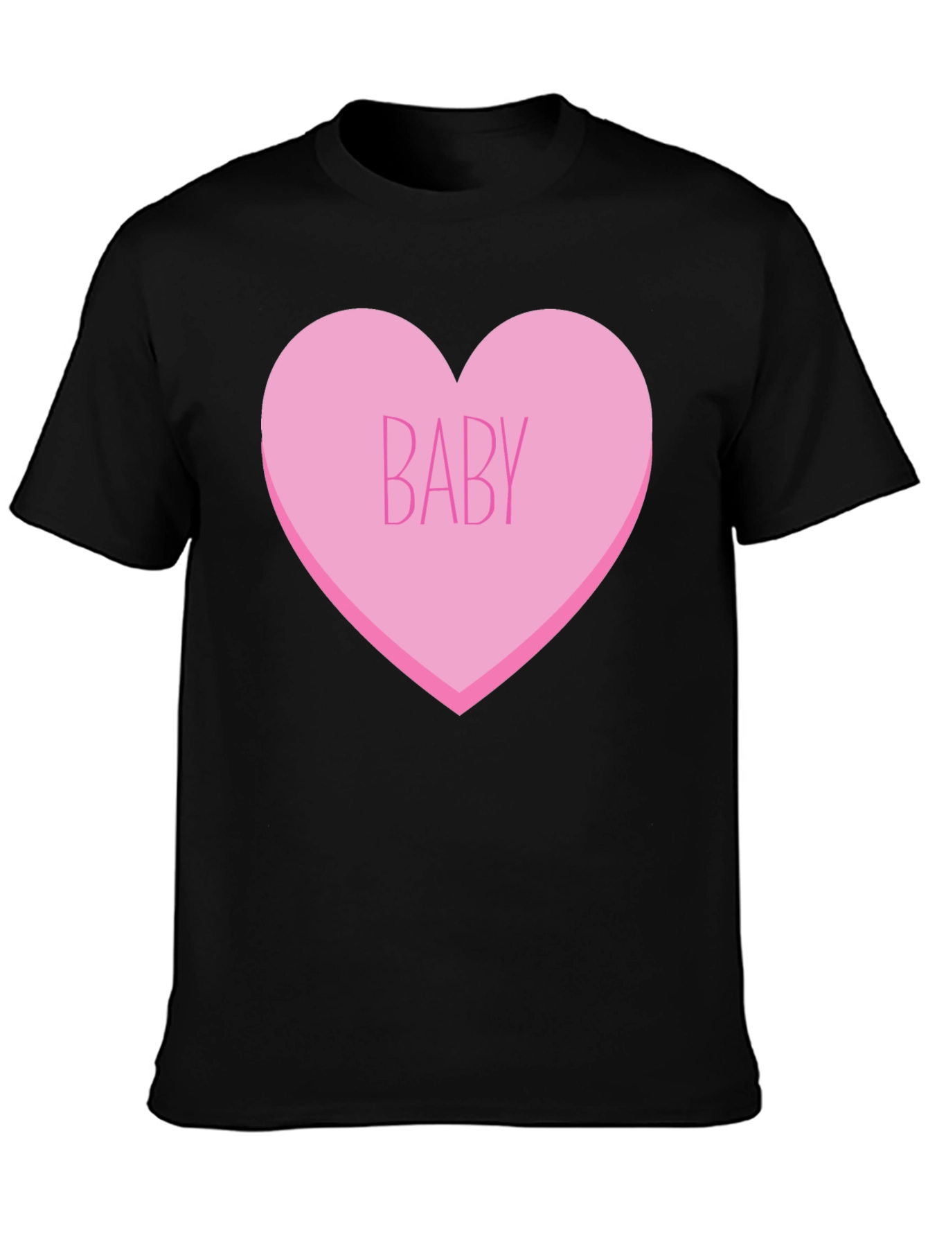 Baby Heart Graphic Tee - Black