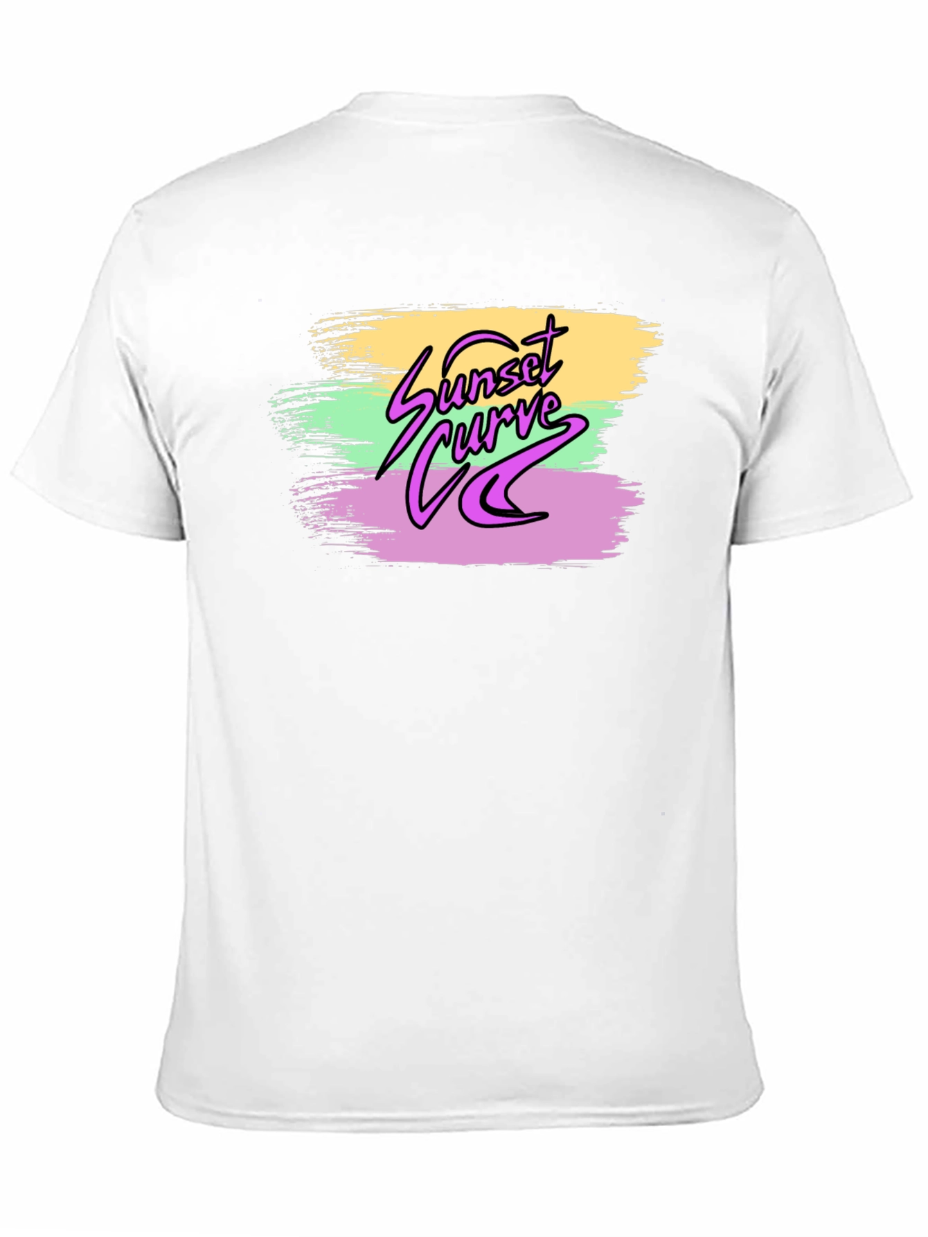 Sunset Curve Graphic Print Black T-Shirt
