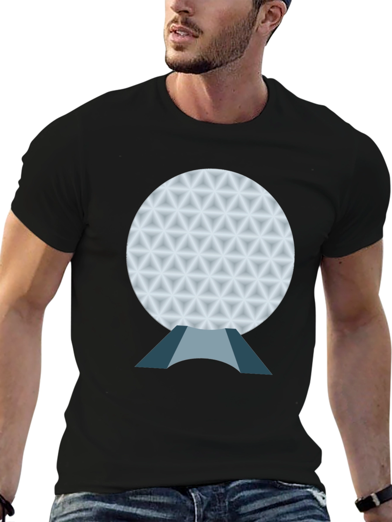 Spaceship Earth Black T-Shirt