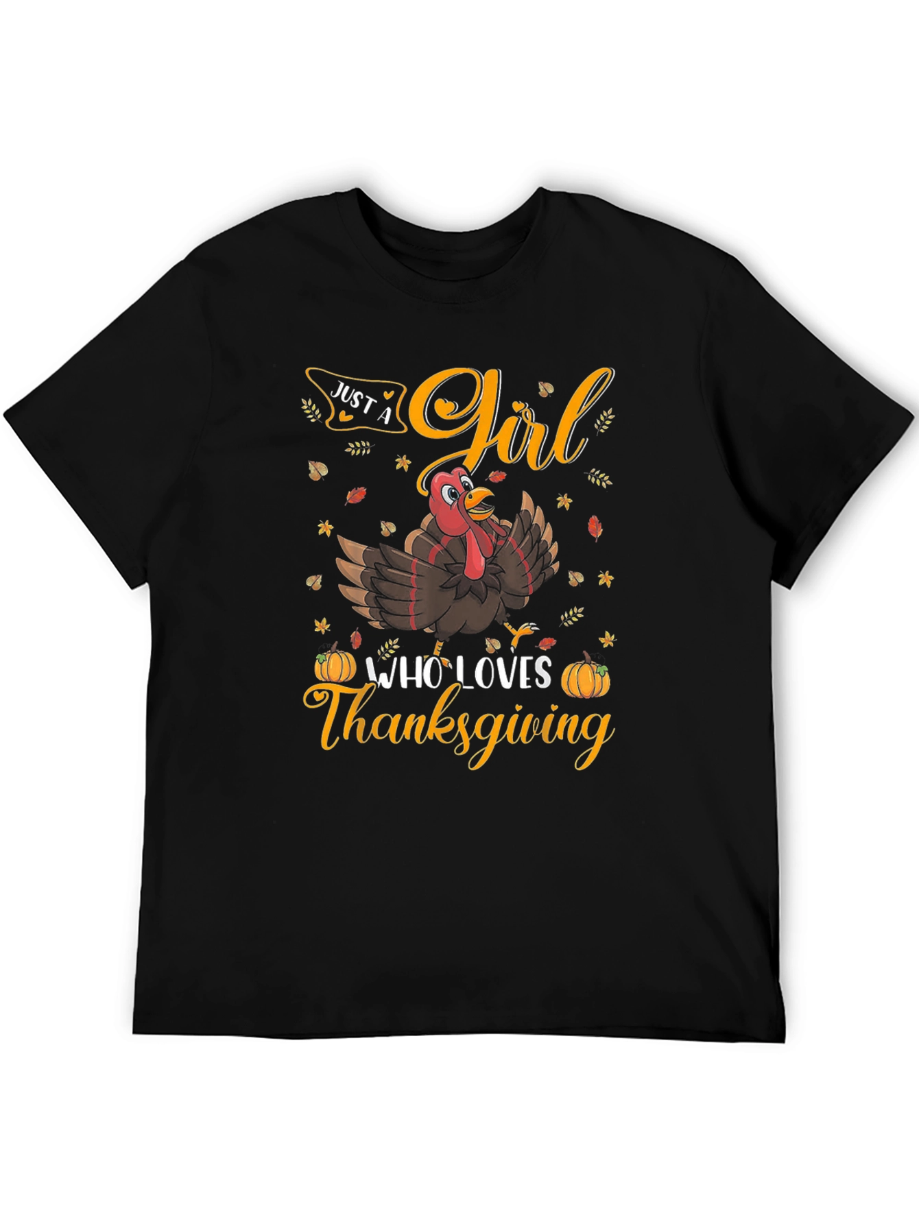 Thanksgiving Girl Turkey T-Shirt