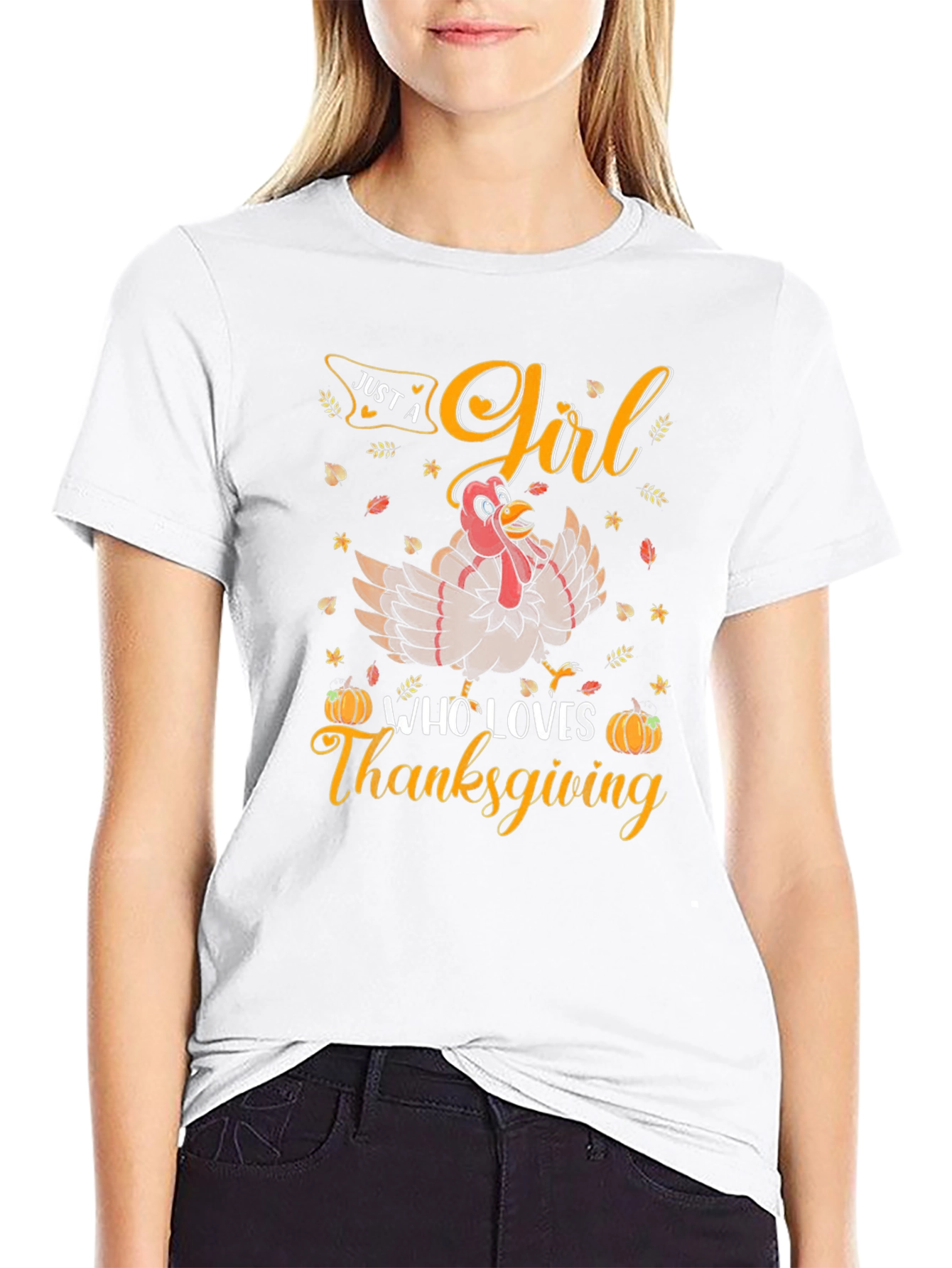Thanksgiving Girl Turkey T-Shirt