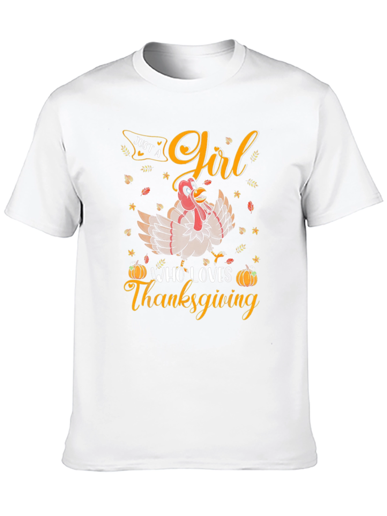 Thanksgiving Girl Turkey T-Shirt