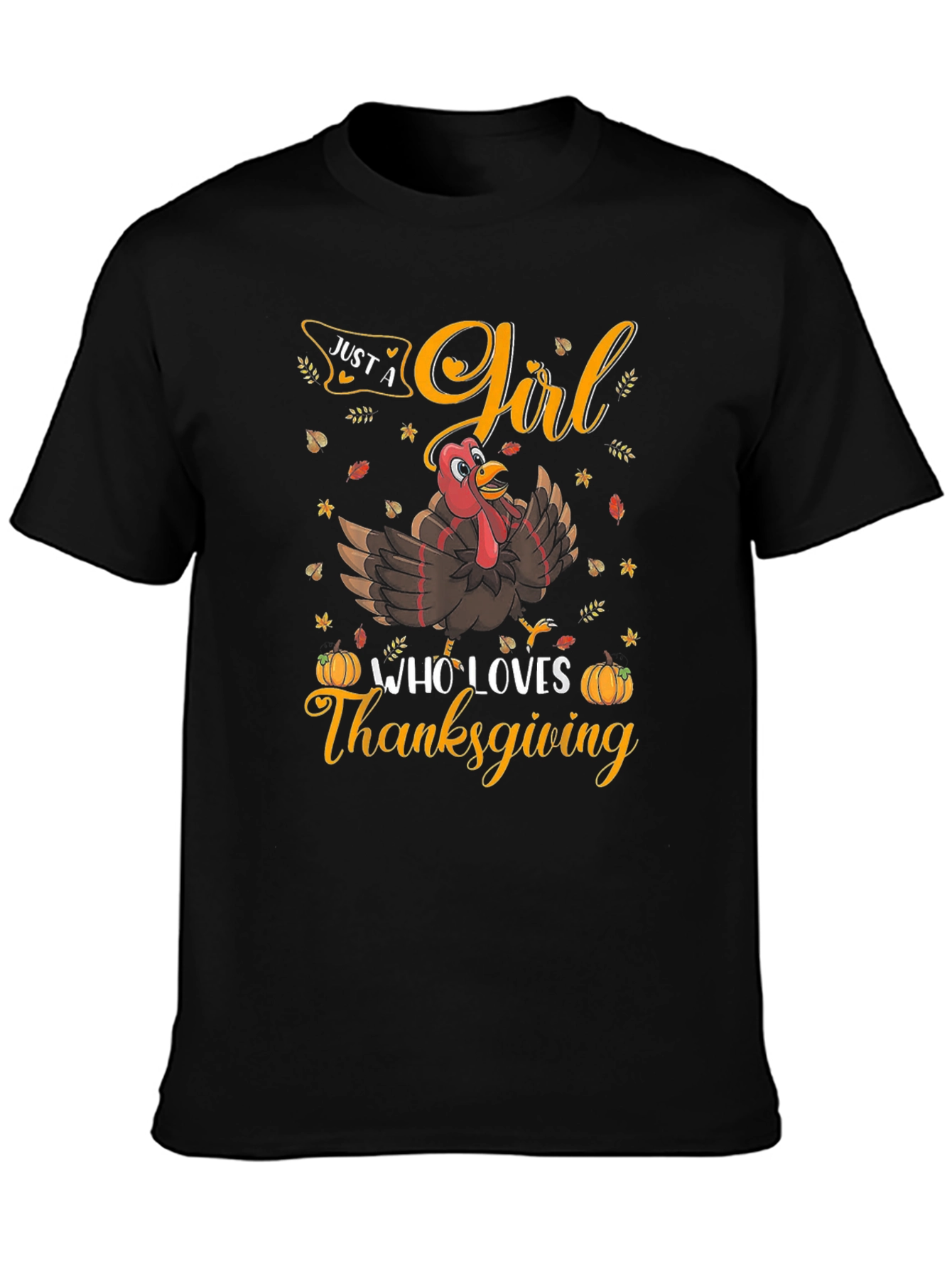 Thanksgiving Girl Turkey T-Shirt
