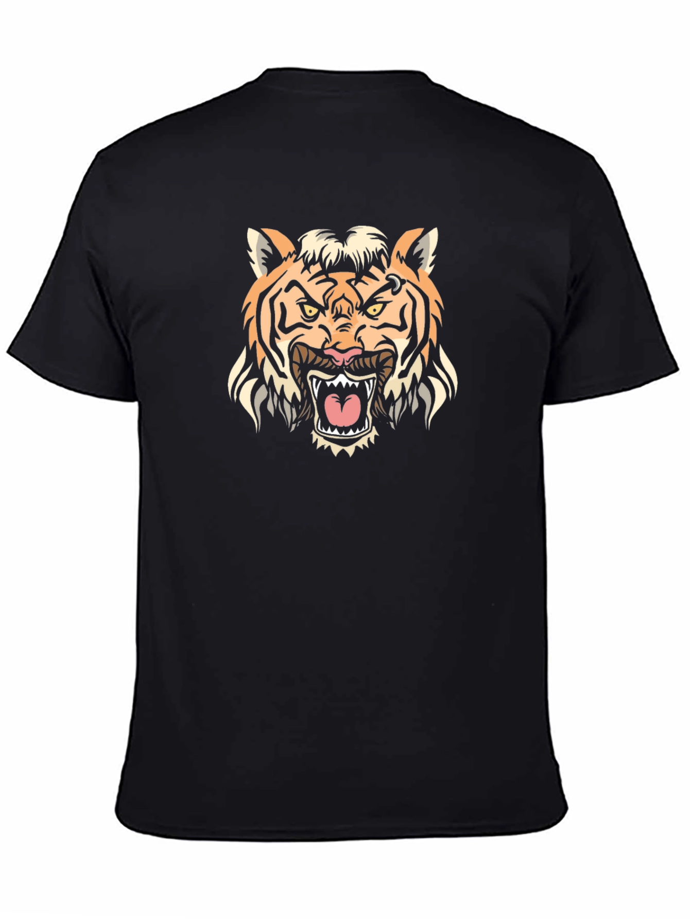 Tiger King Graphic Tee - Black Cotton Blend
