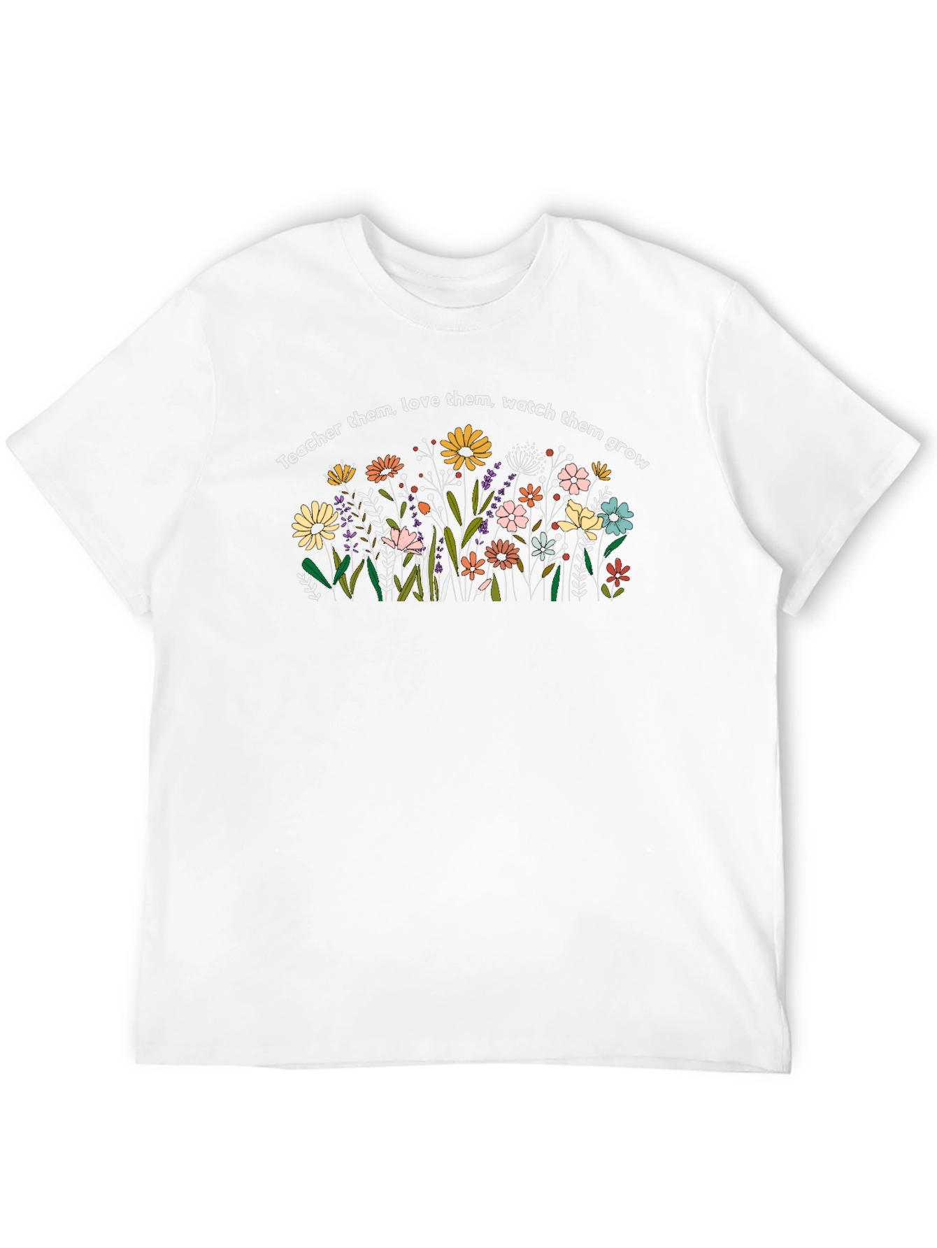 Teacher Love & Grow Floral T-Shirt