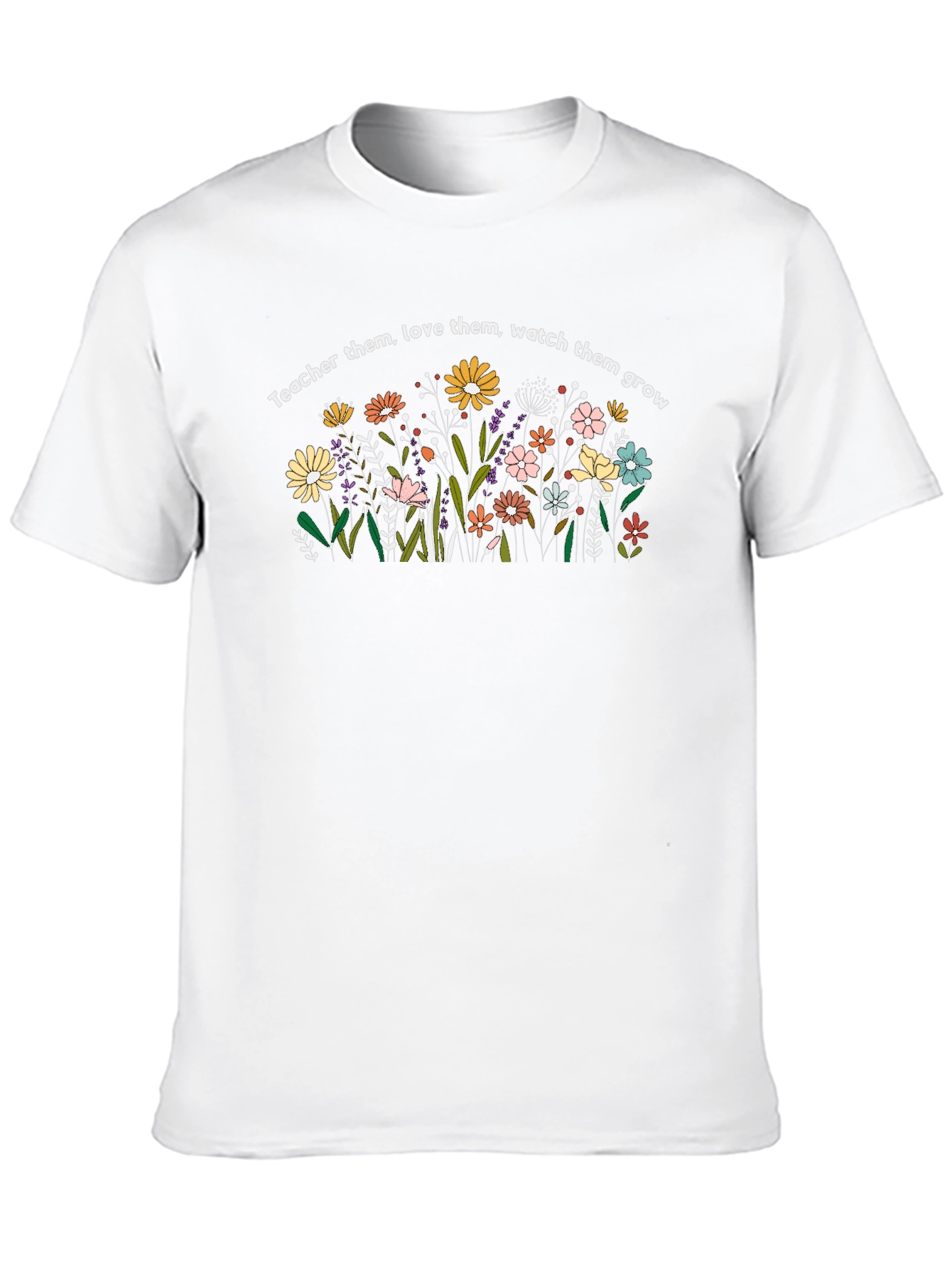 Teacher Love & Grow Floral T-Shirt