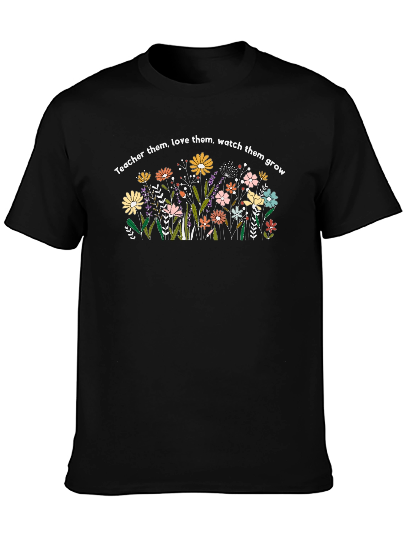 Teacher Love & Grow Floral T-Shirt