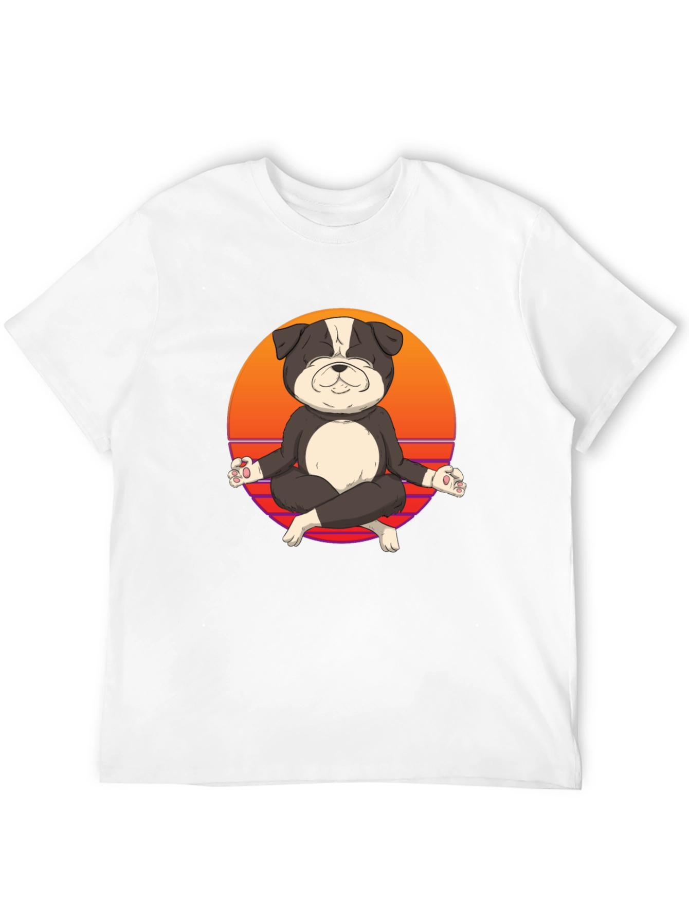 Zen Dog T-Shirt - Meditating Bulldog Tee