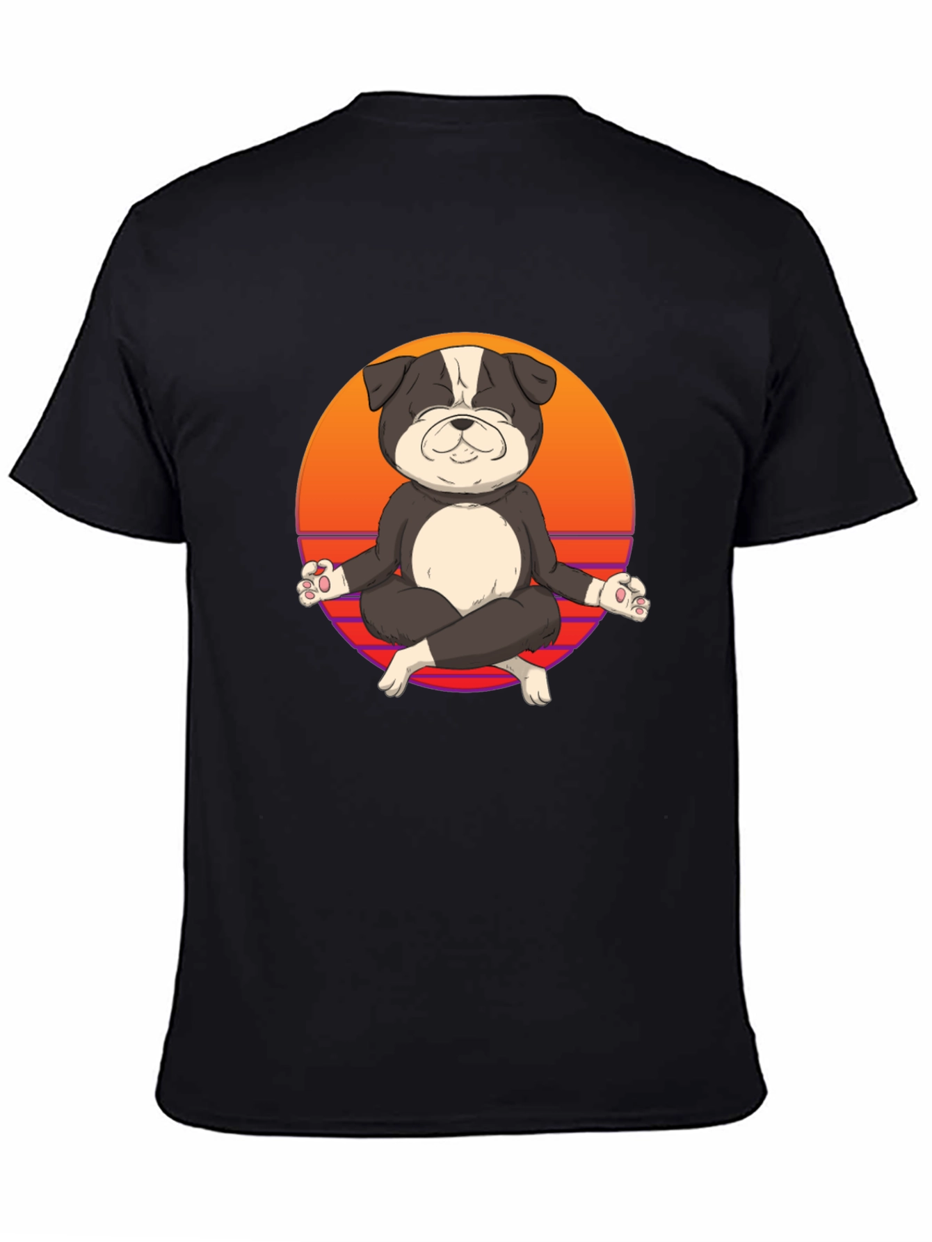Zen Dog T-Shirt - Meditating Bulldog Tee