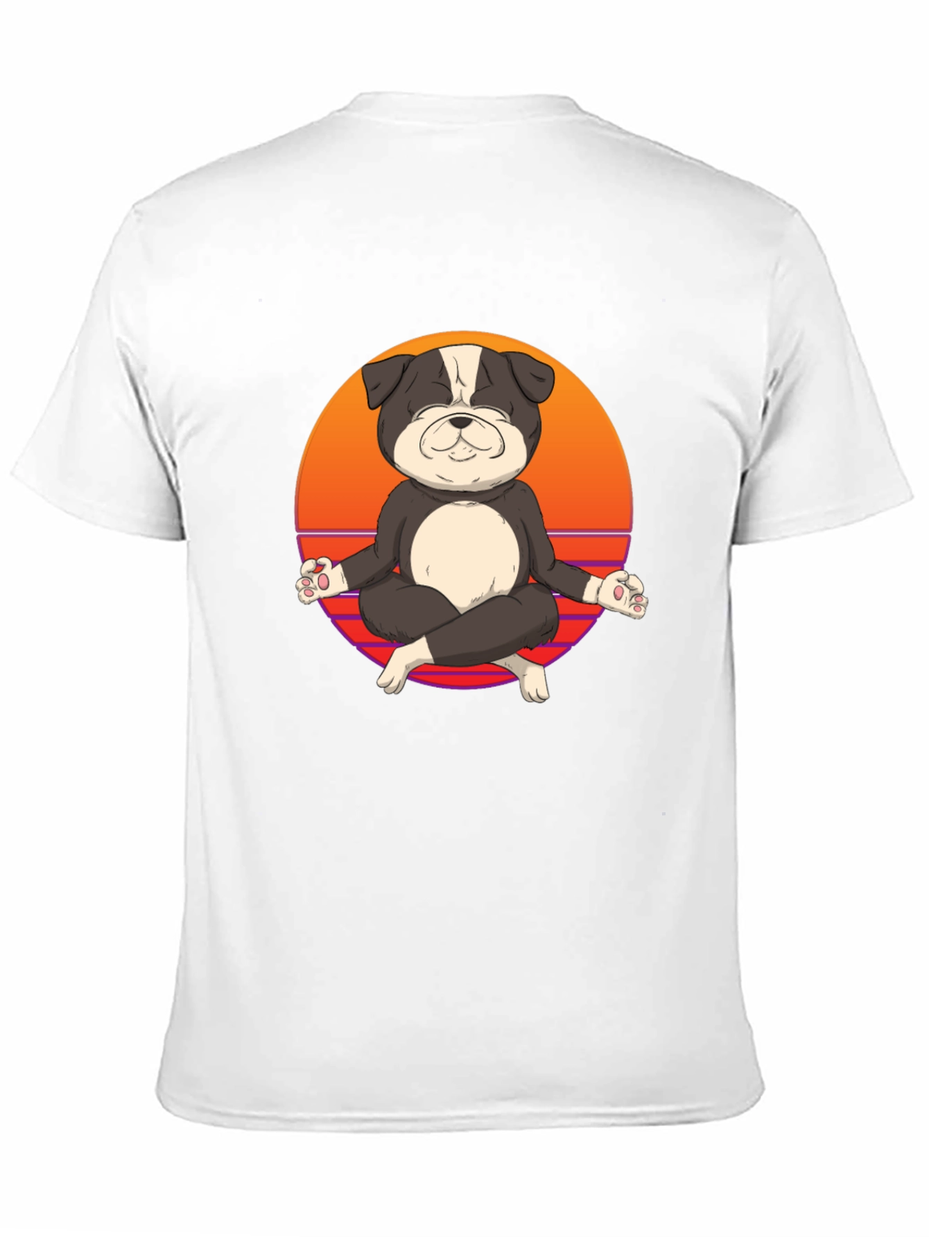 Zen Dog T-Shirt - Meditating Bulldog Tee