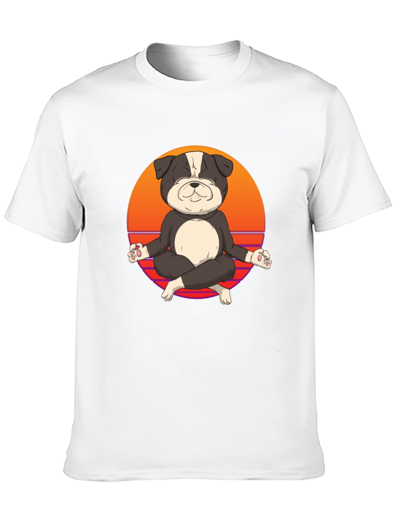 Zen Dog T-Shirt - Meditating Bulldog Tee