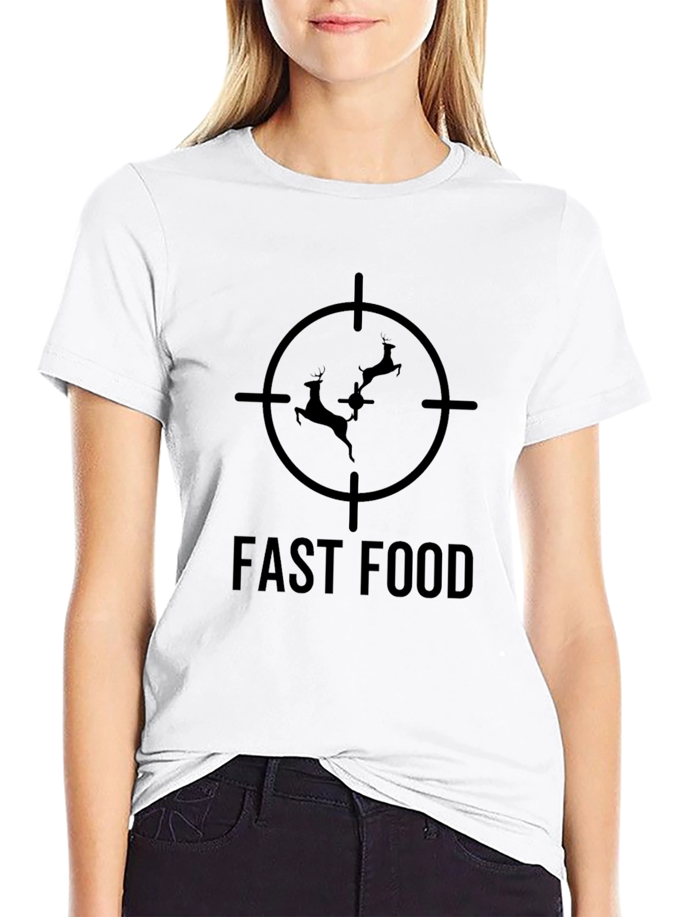 Fast Food Deer Target T-Shirt Hunting Tee