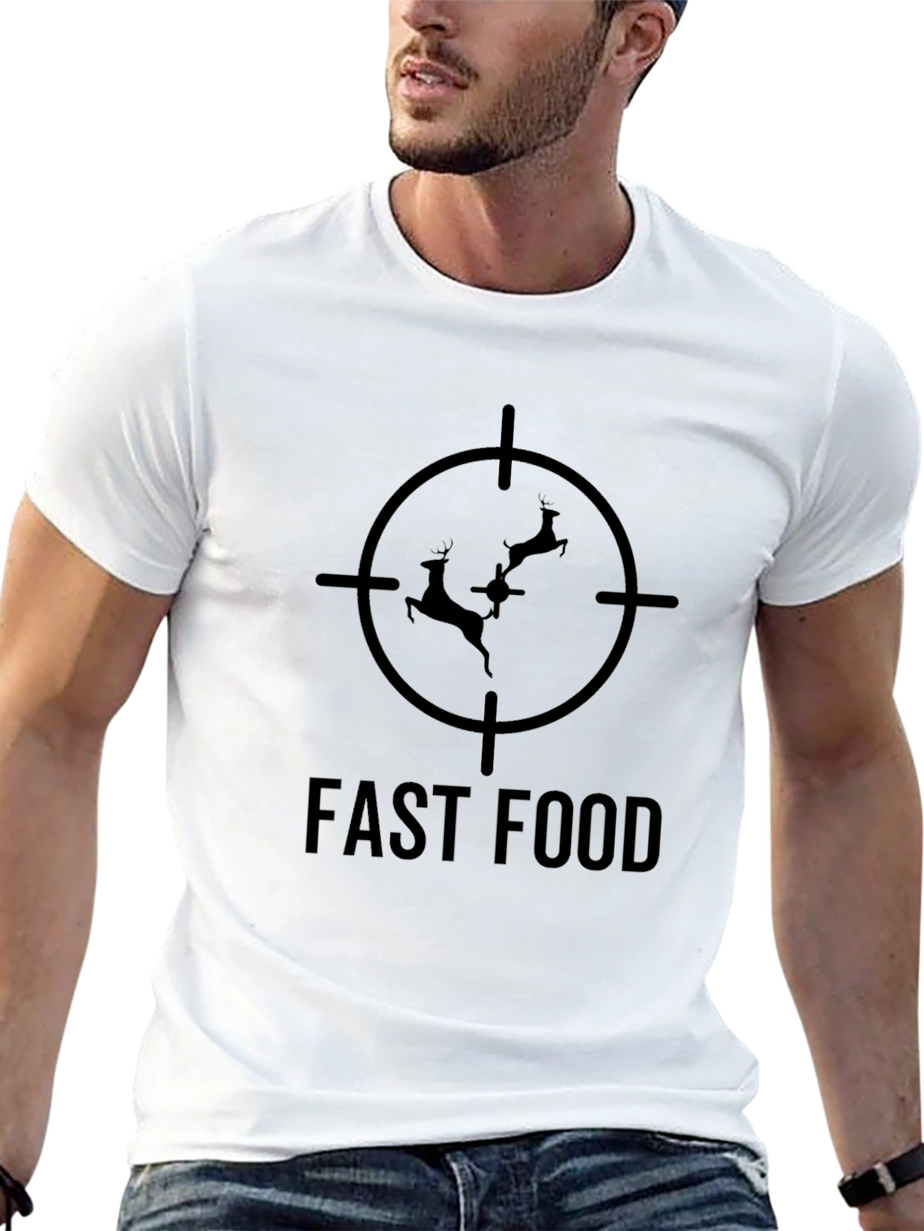 Fast Food Deer Target T-Shirt Hunting Tee