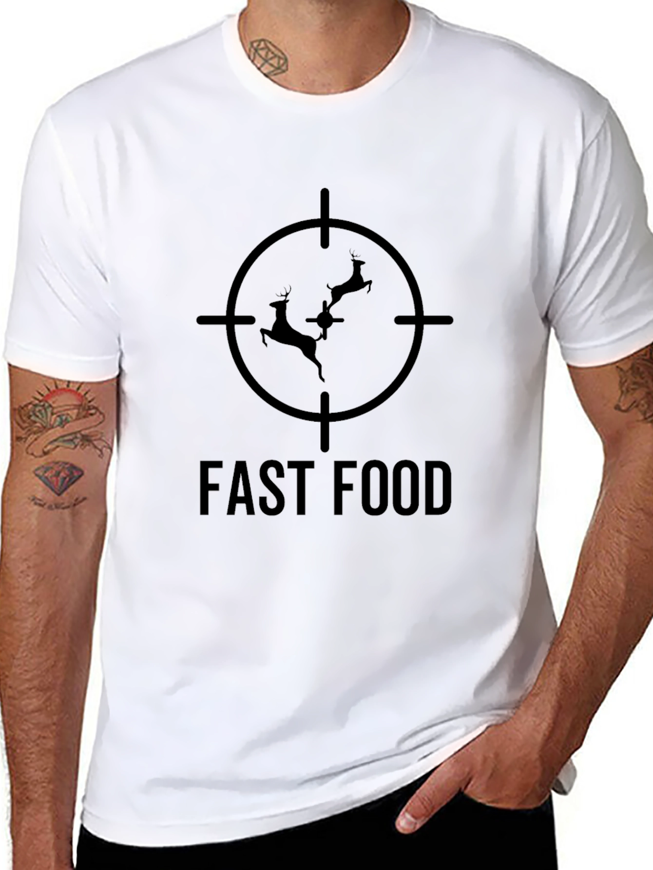 Fast Food Deer Target T-Shirt Hunting Tee