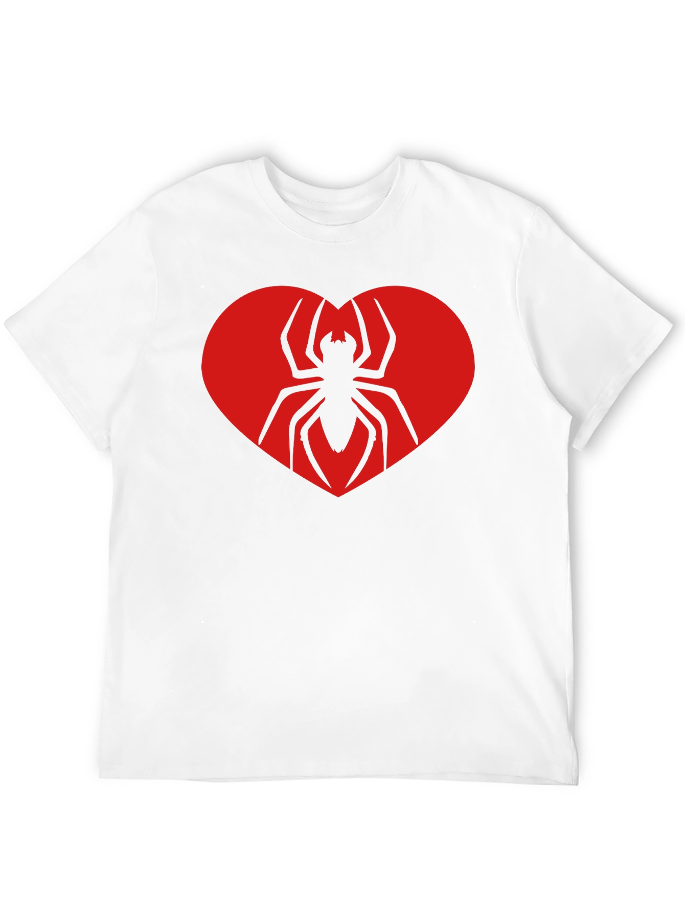 Spider Heart Graphic Tee - Black Cotton T-Shirt