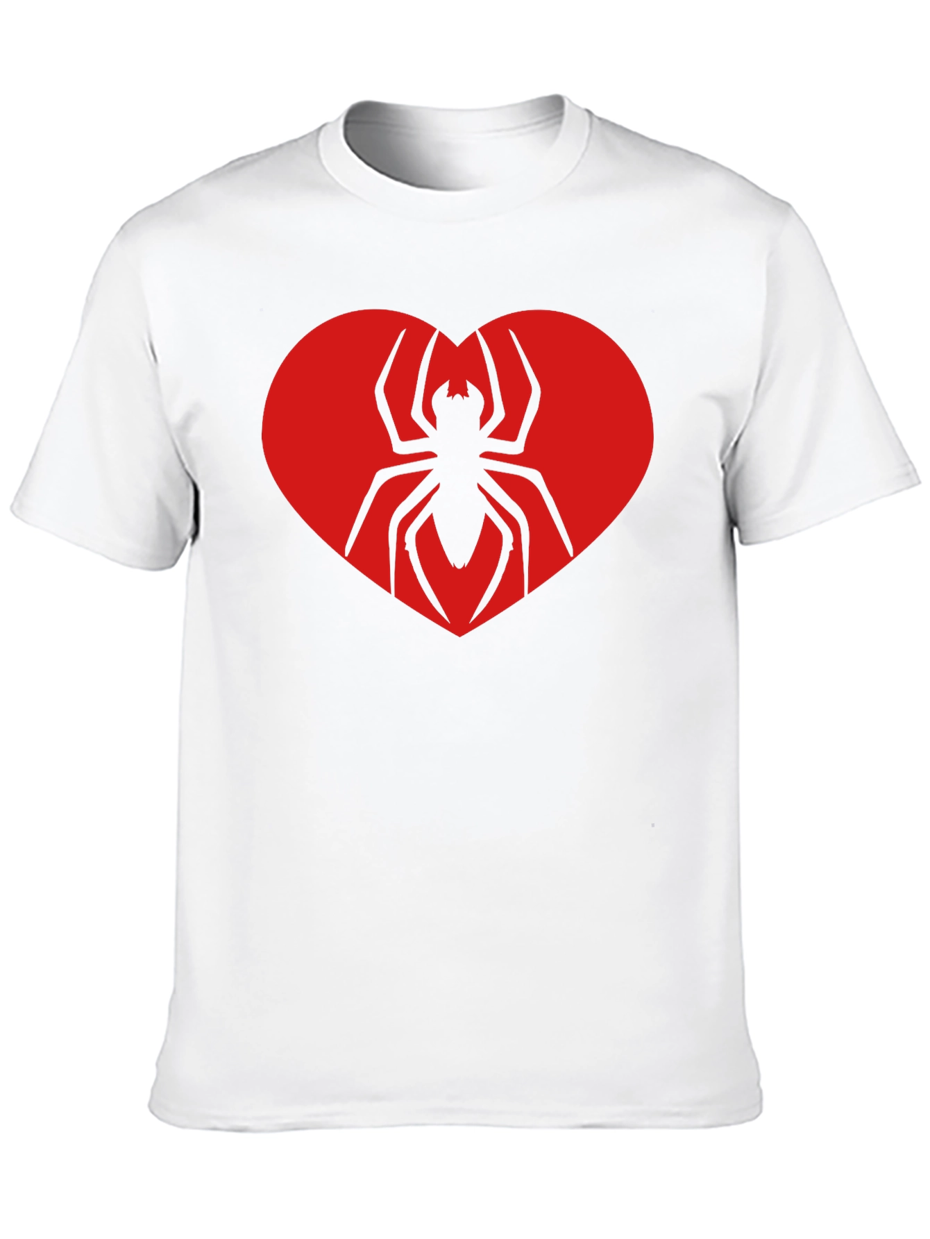 Spider Heart Graphic Tee - Black Cotton T-Shirt