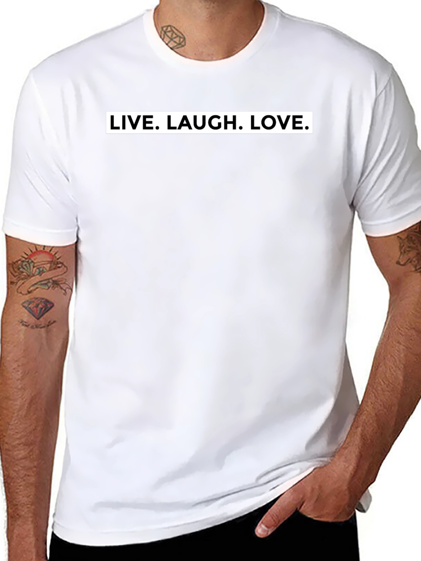 Live Laugh Love Graphic T-Shirt - Black