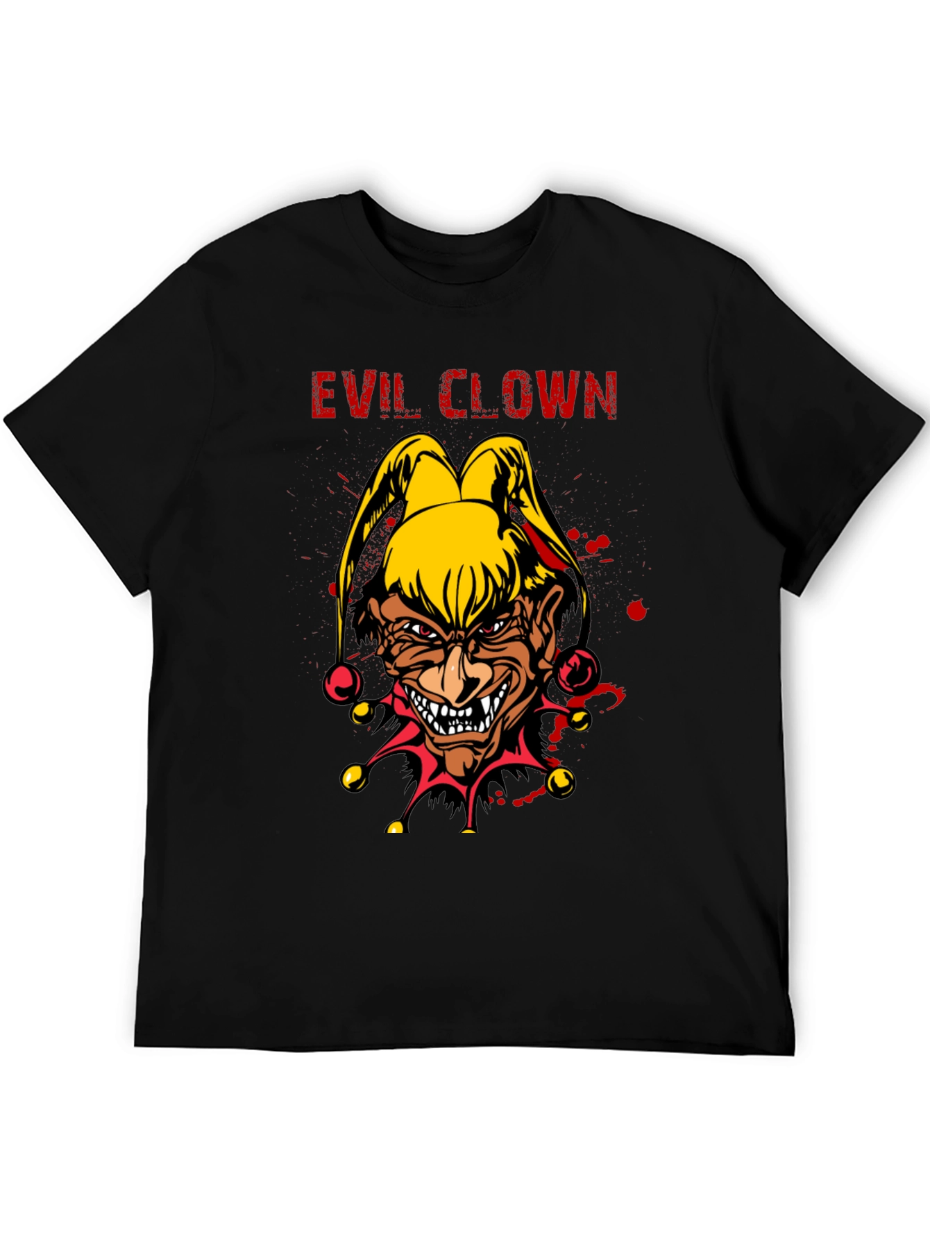 Evil Clown Graphic Tee - Mens Black T-Shirt
