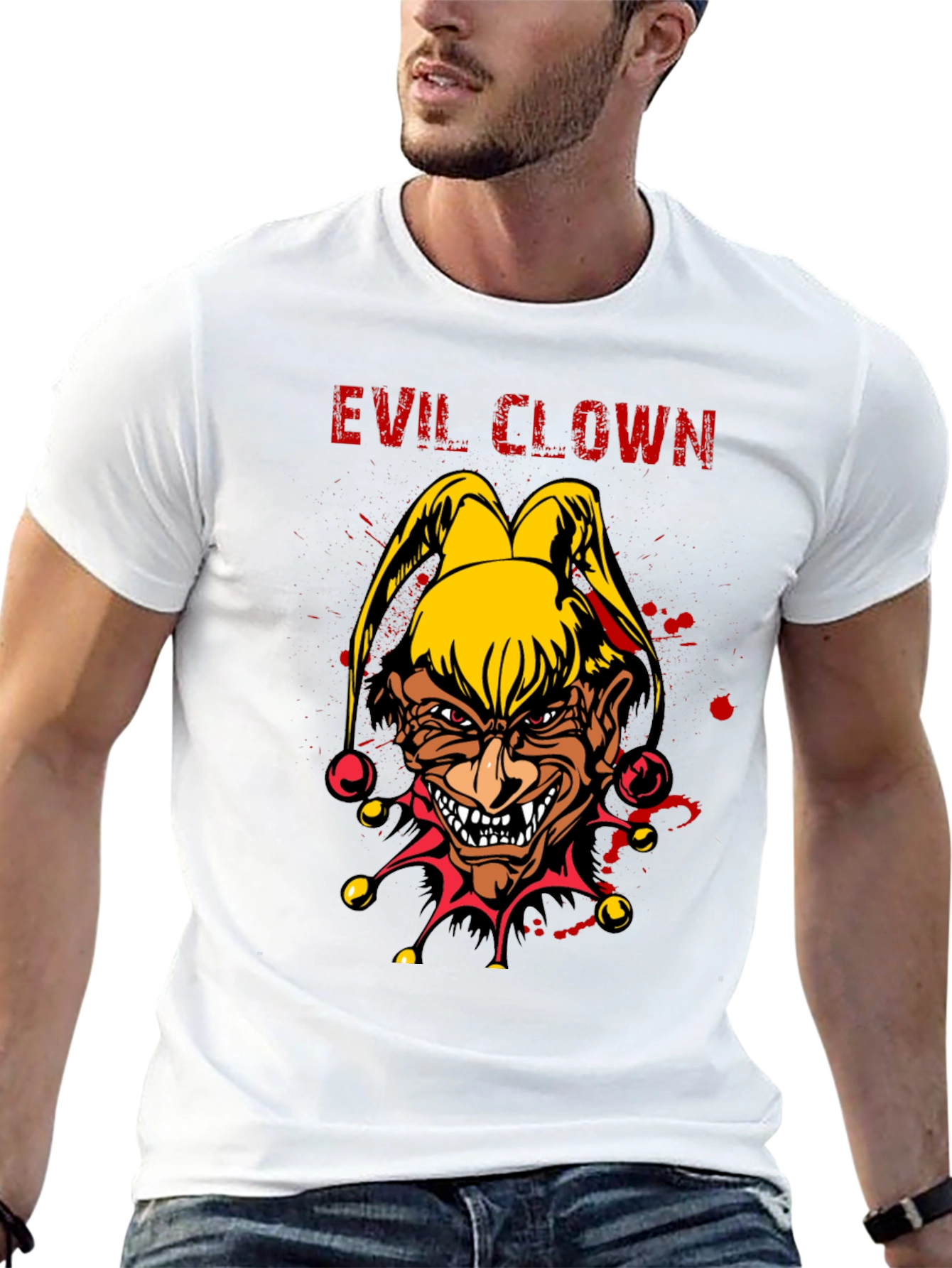 Evil Clown Graphic Tee - Mens Black T-Shirt