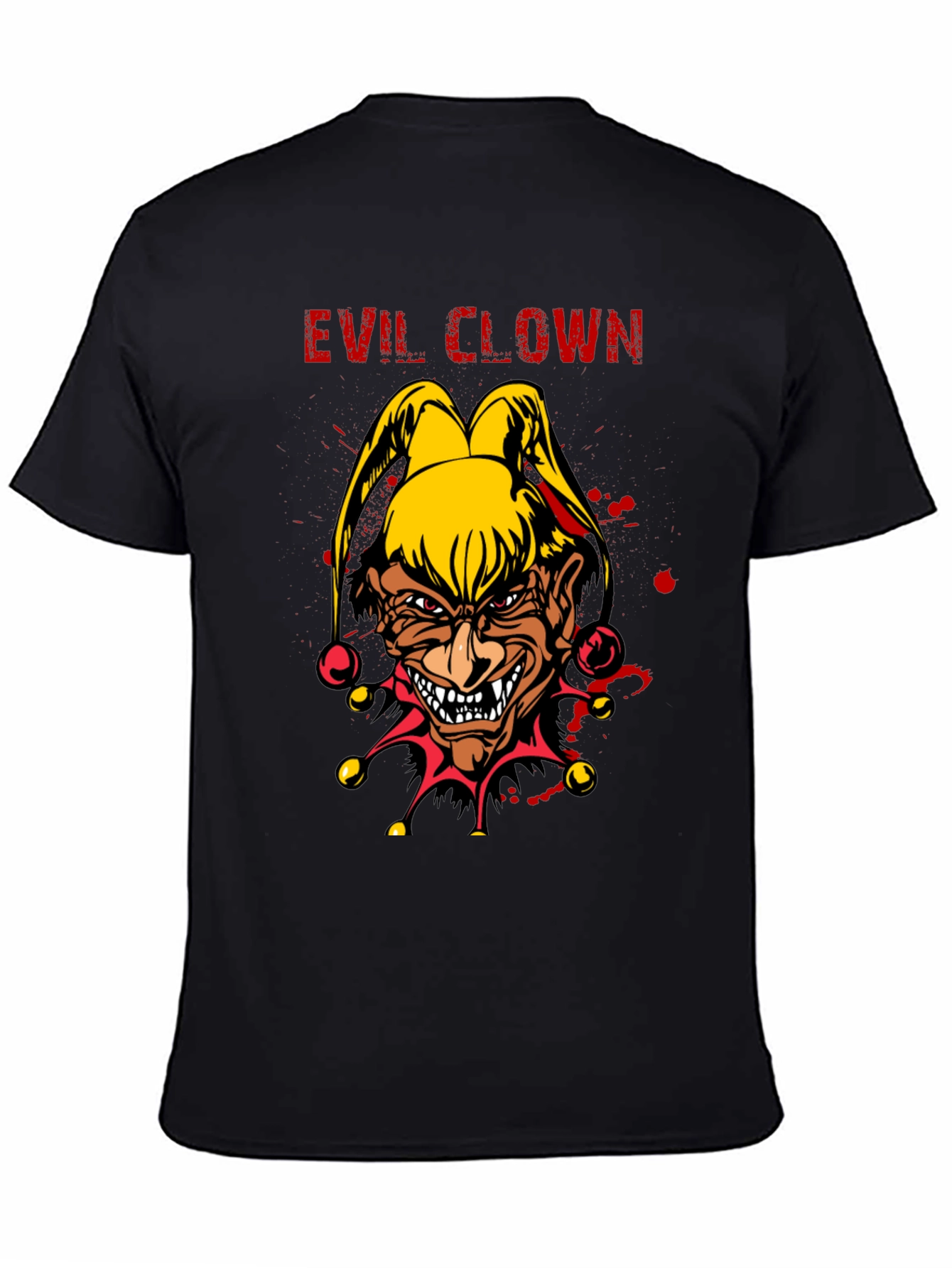 Evil Clown Graphic Tee - Mens Black T-Shirt