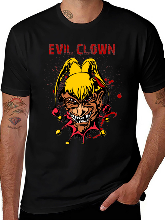 Evil Clown Graphic Tee - Mens Black T-Shirt