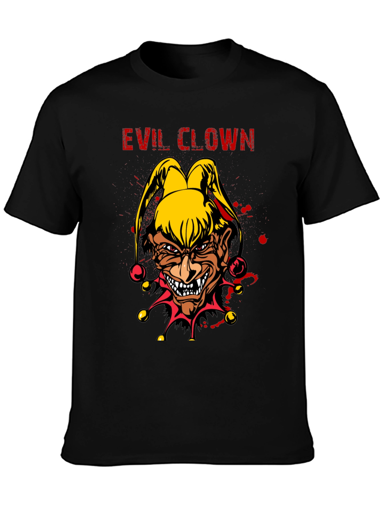 Evil Clown Graphic Tee - Mens Black T-Shirt