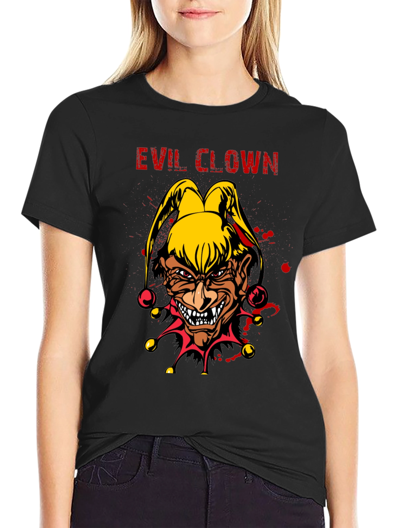 Evil Clown Graphic Tee - Mens Black T-Shirt