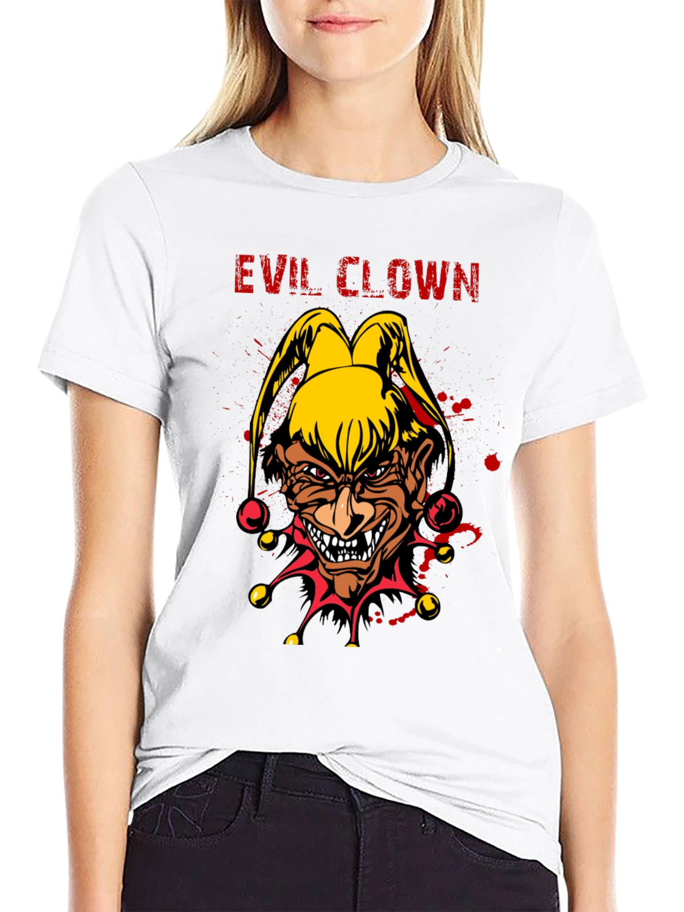 Evil Clown Graphic Tee - Mens Black T-Shirt