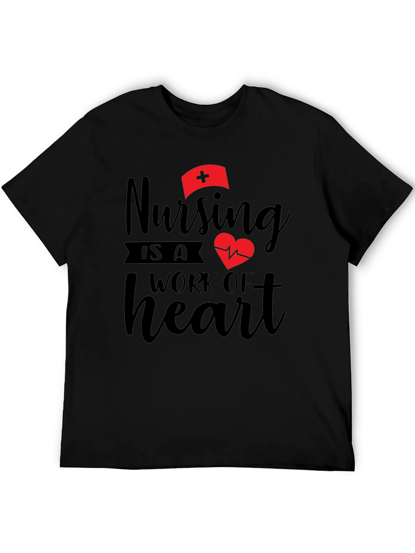 Nursing is a Work of Heart Graphic Tee