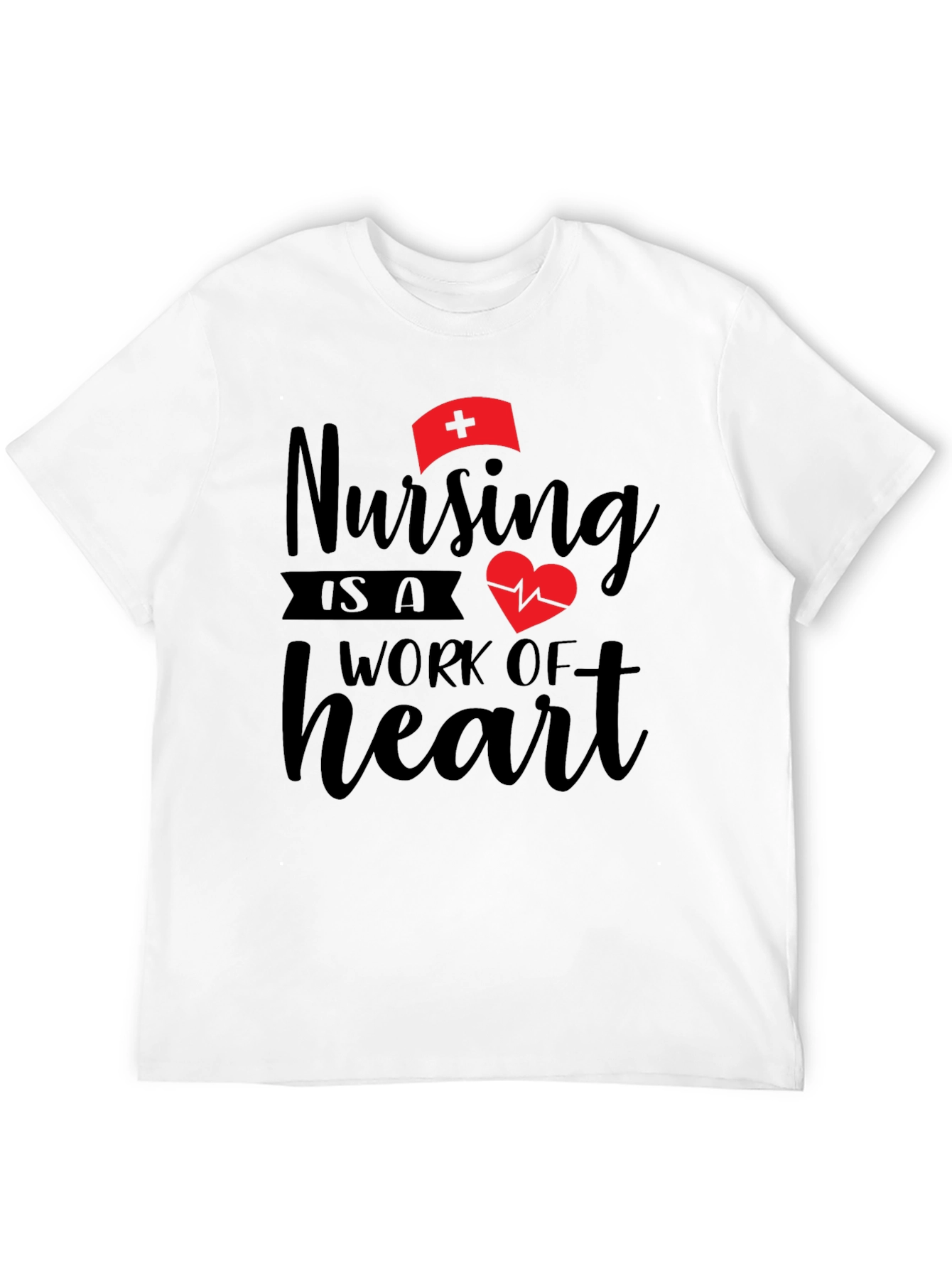 Nursing is a Work of Heart Graphic Tee