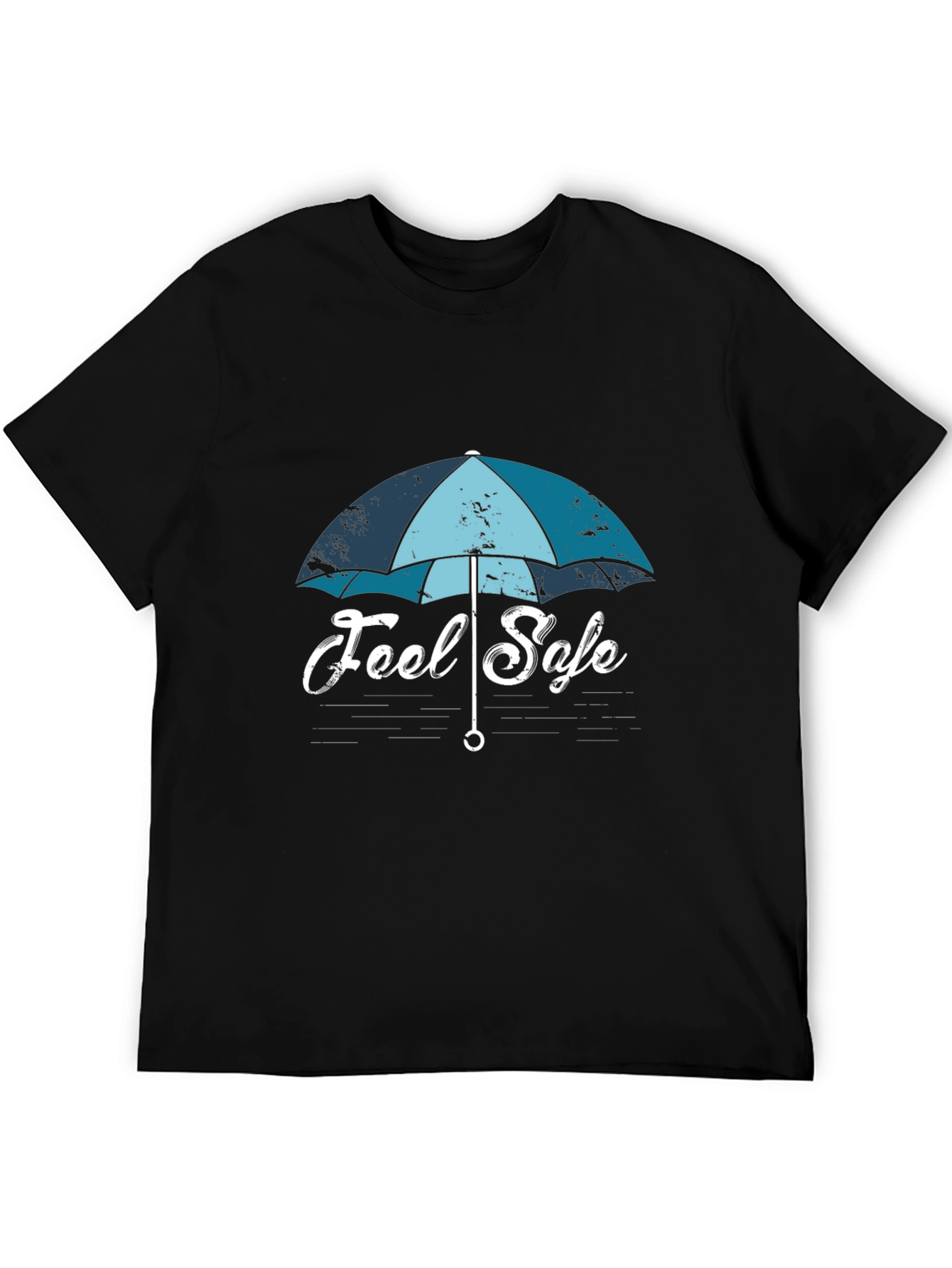 Feel Safe Umbrella Graphic T-Shirt - Black Cotton Tee
