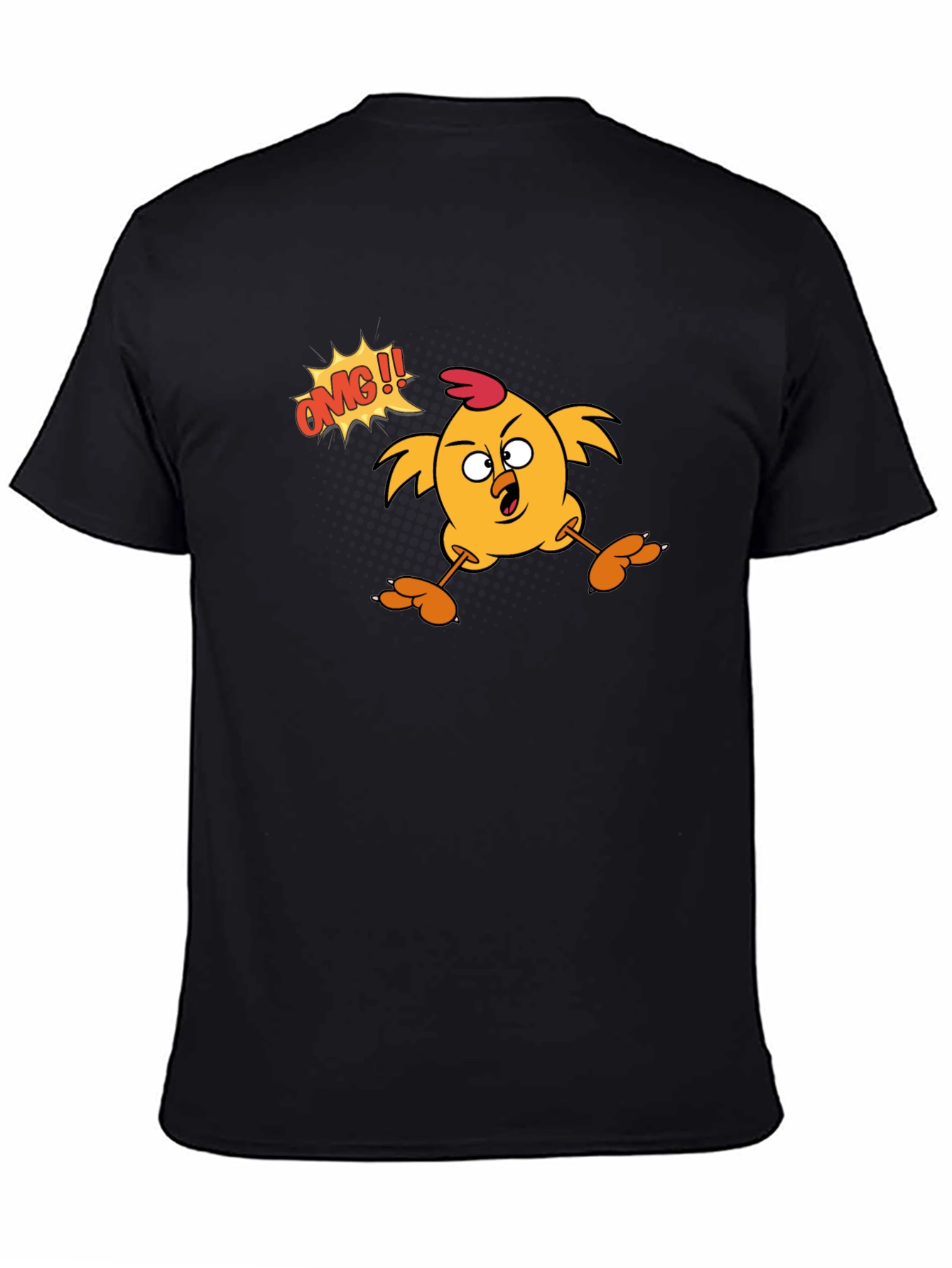 OMG Chicken Graphic Tee - Mens Black T-Shirt